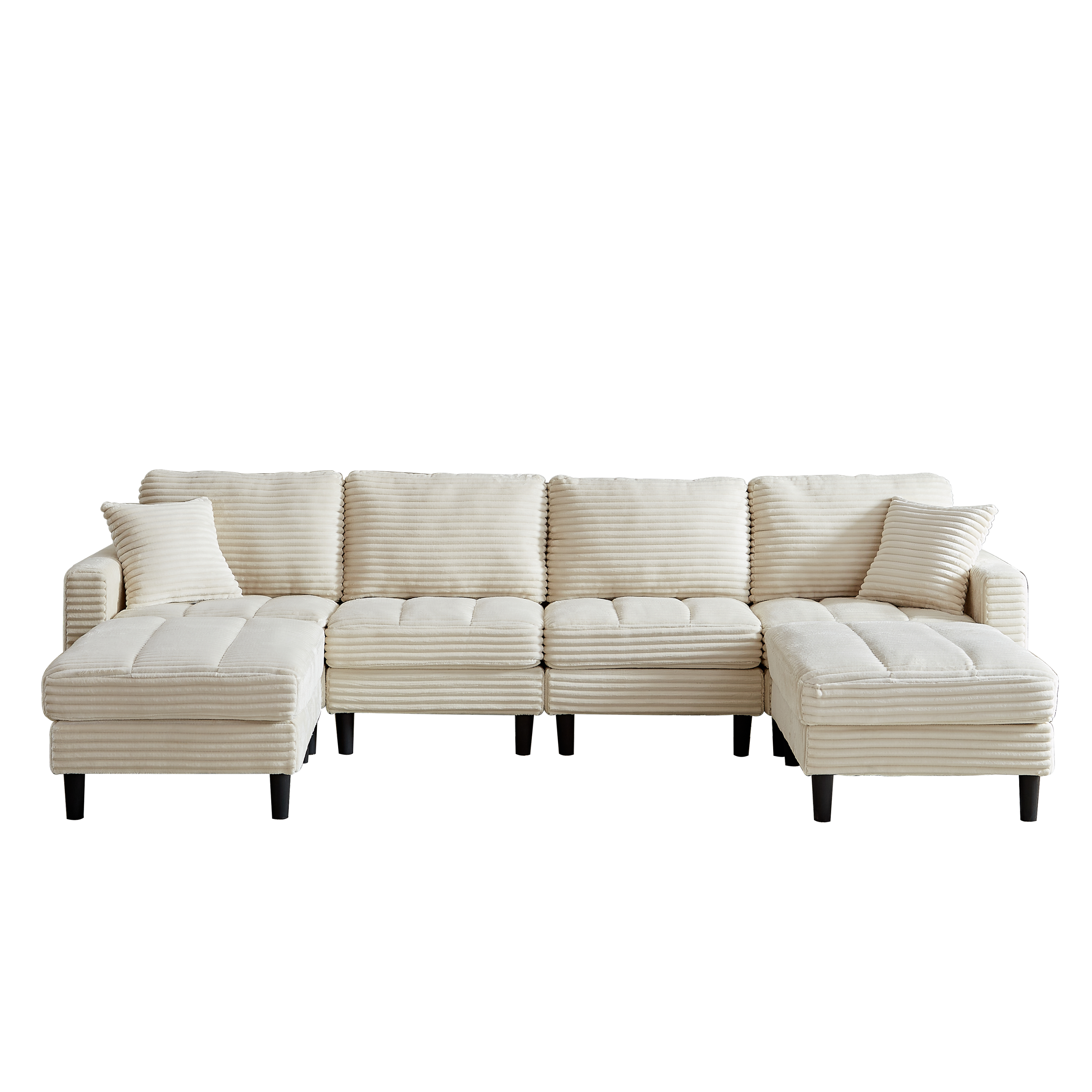 The Beverly Corduroy U-Shaped Sectional Sofa