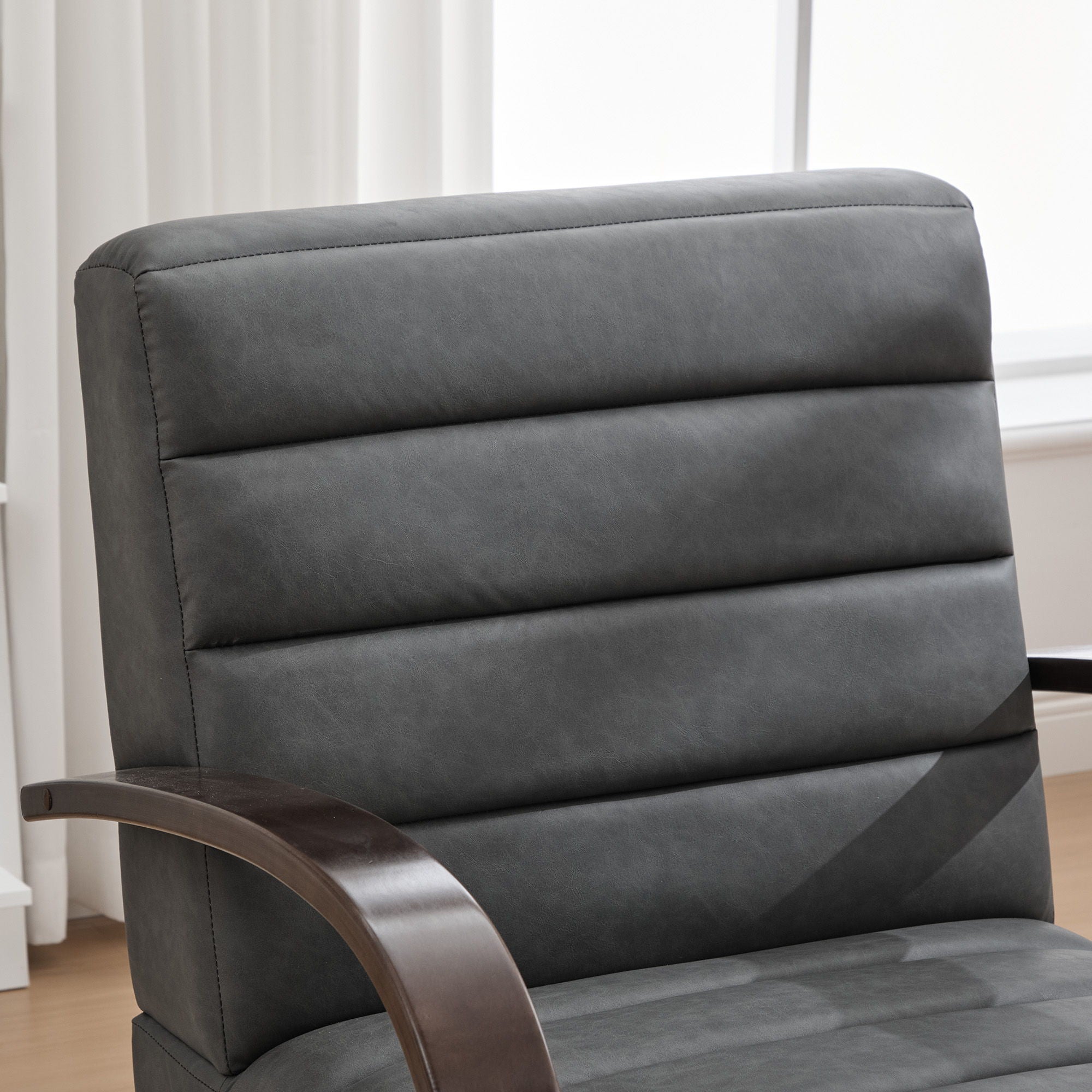 360° Swivel Accent Chair With Armrests, Comfy Lounge Reading Chair - Gray