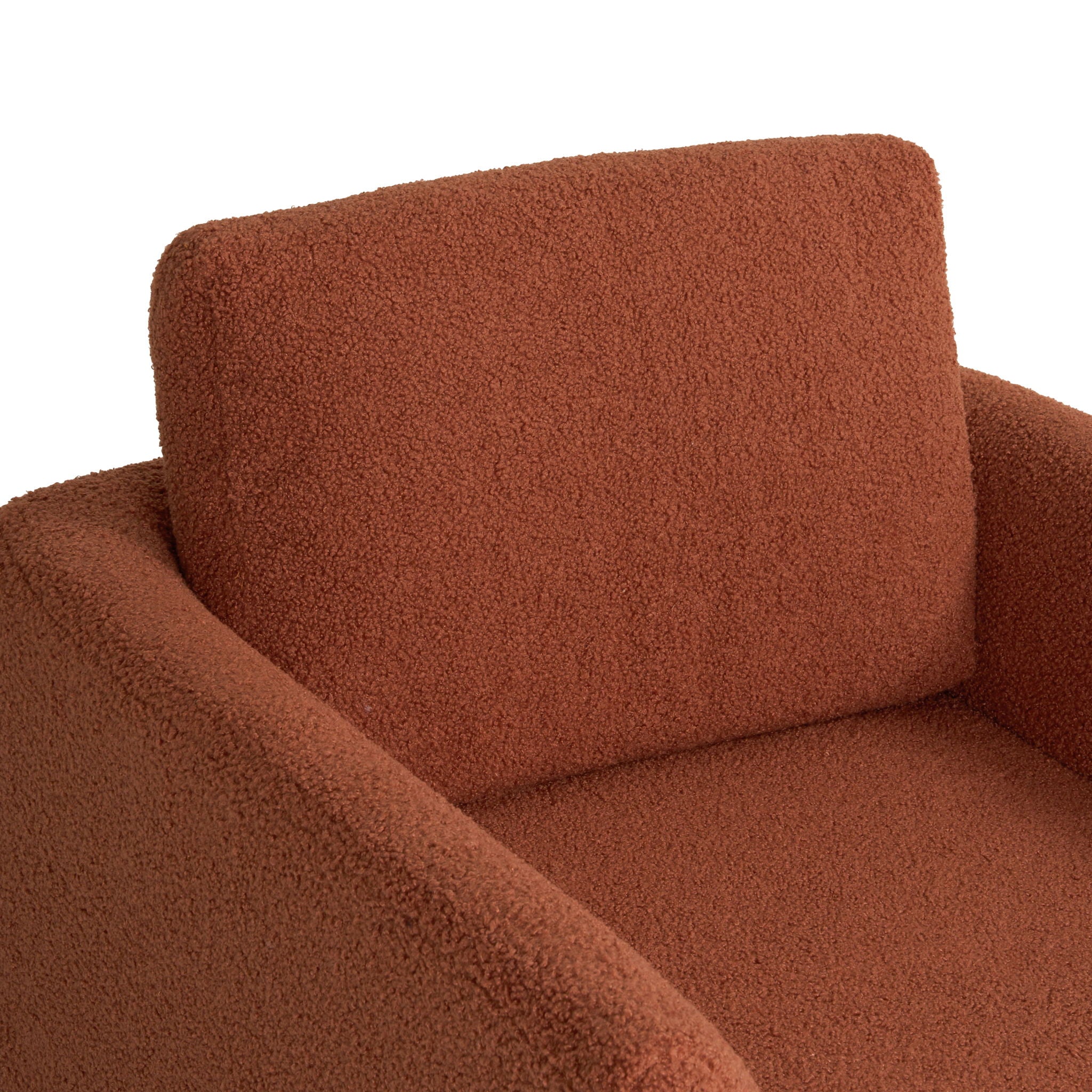 360° Modern Swivel Accent Chair Round Armchair, Thick Padded Single Lounge Sofa Upholstered Comfy