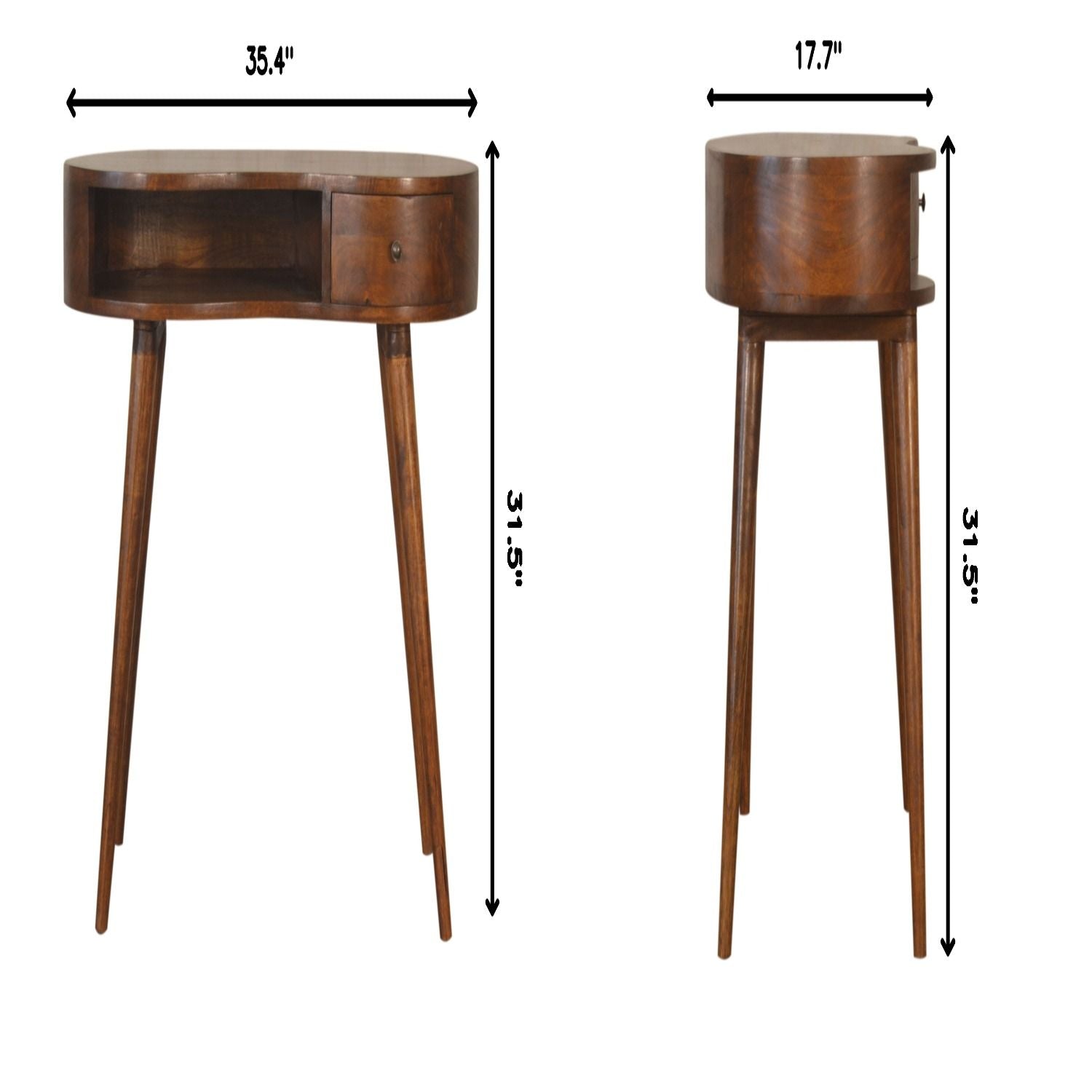 Rounded Writing Desk - Chestnut - Best Buy Furniture