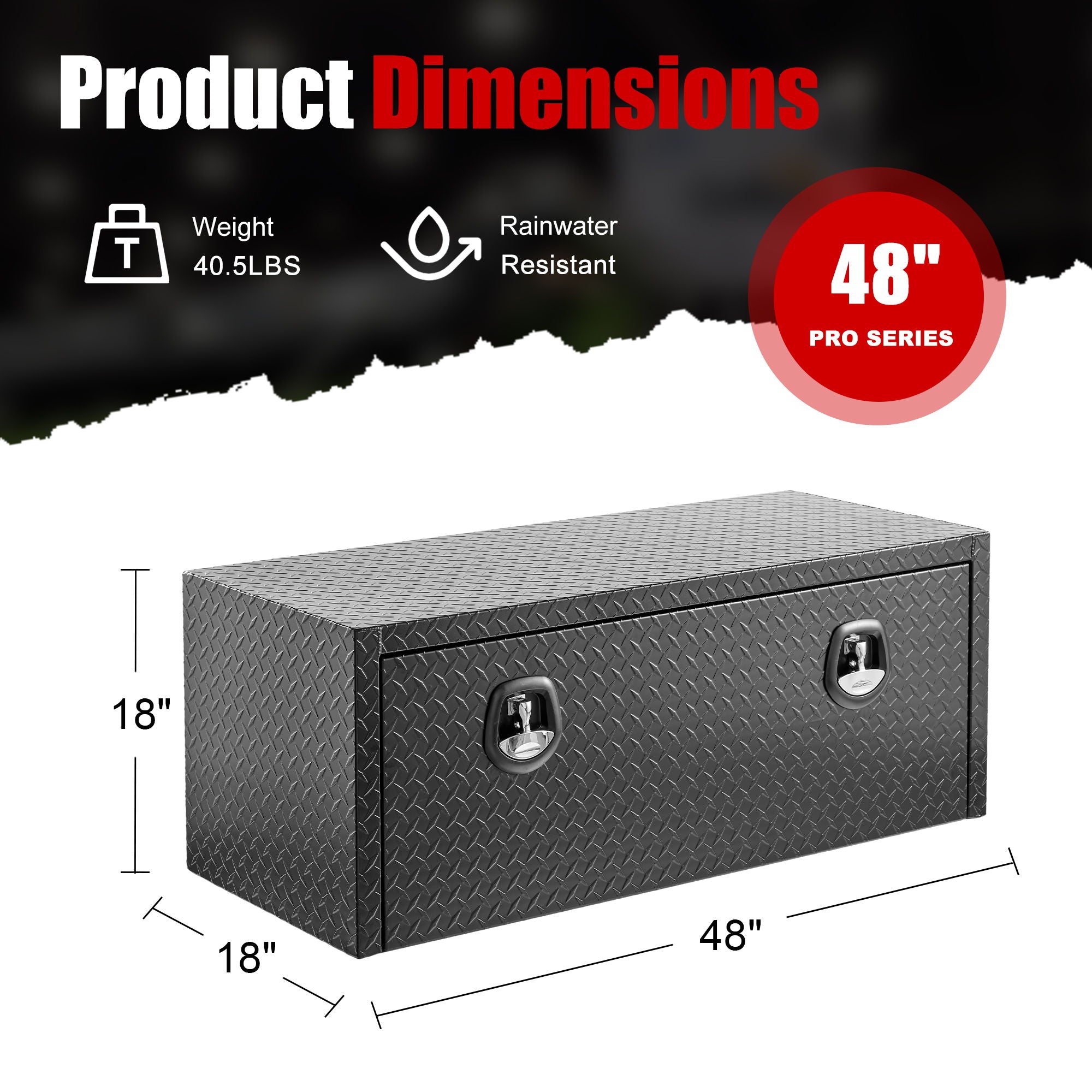Pro Series - Underbody Truck Tool Box Waterproof Storage Chest