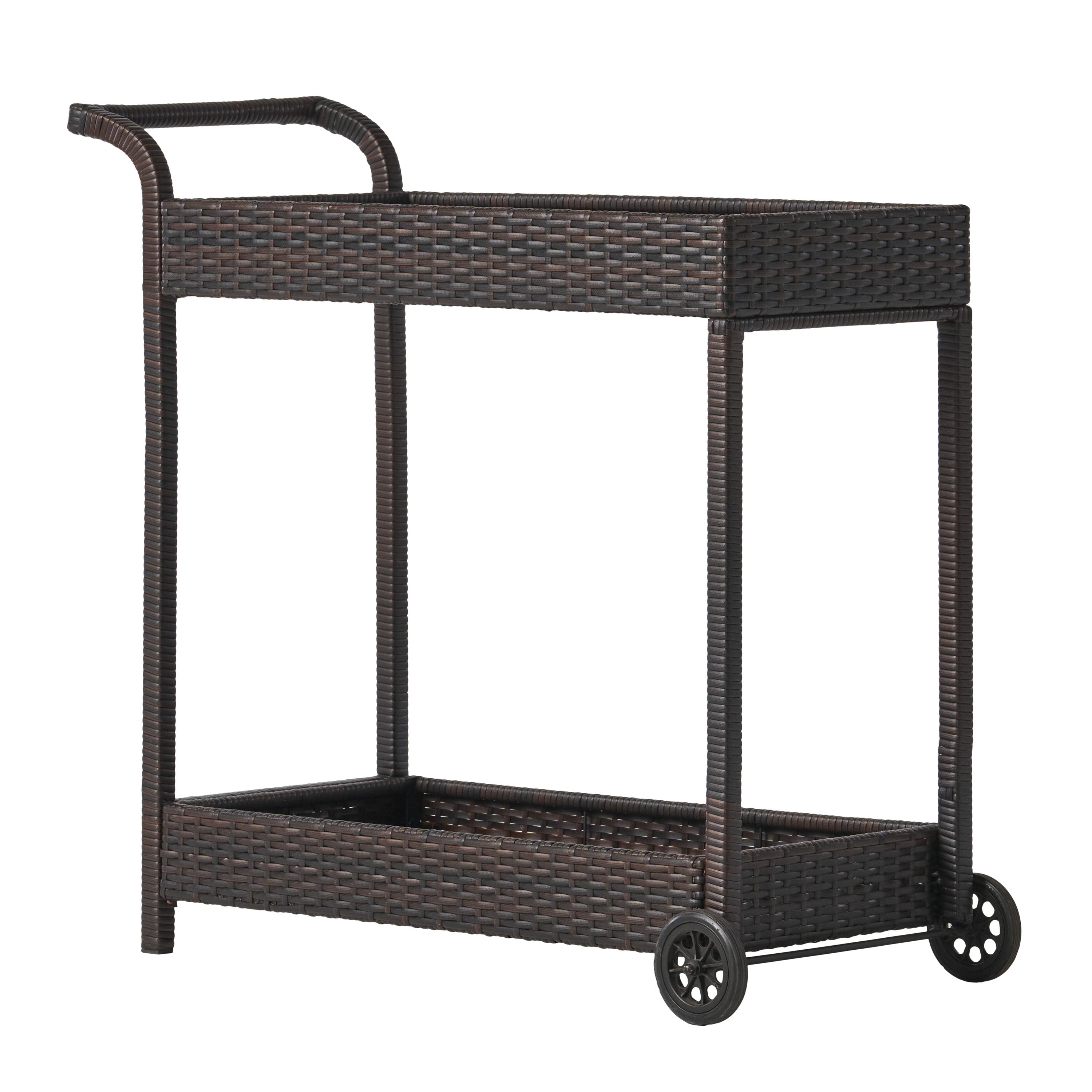 The Entertainer’s Rolling Wicker Bar Cart by Christopher knight Home