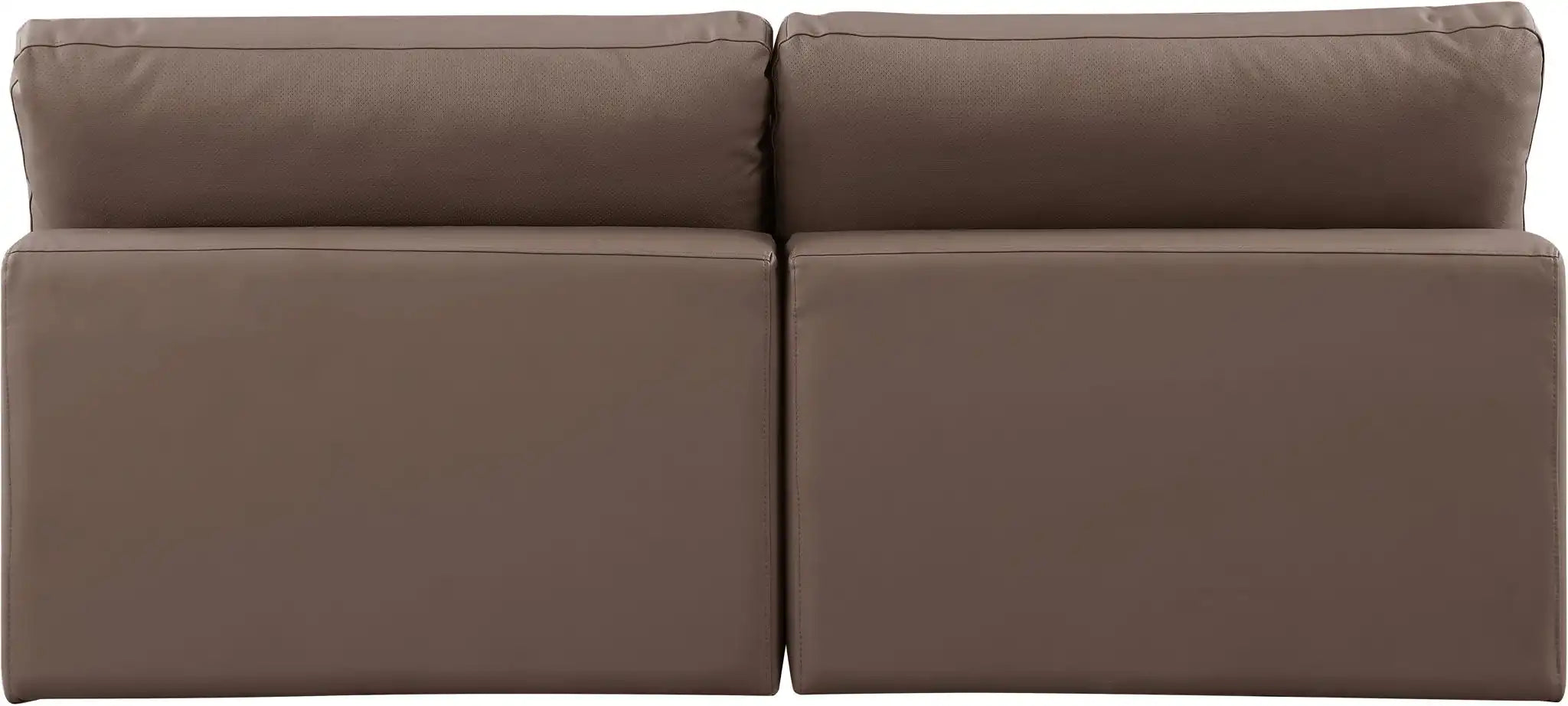 Comfy - Faux Leather Modular Armless Sofa 2 Seats