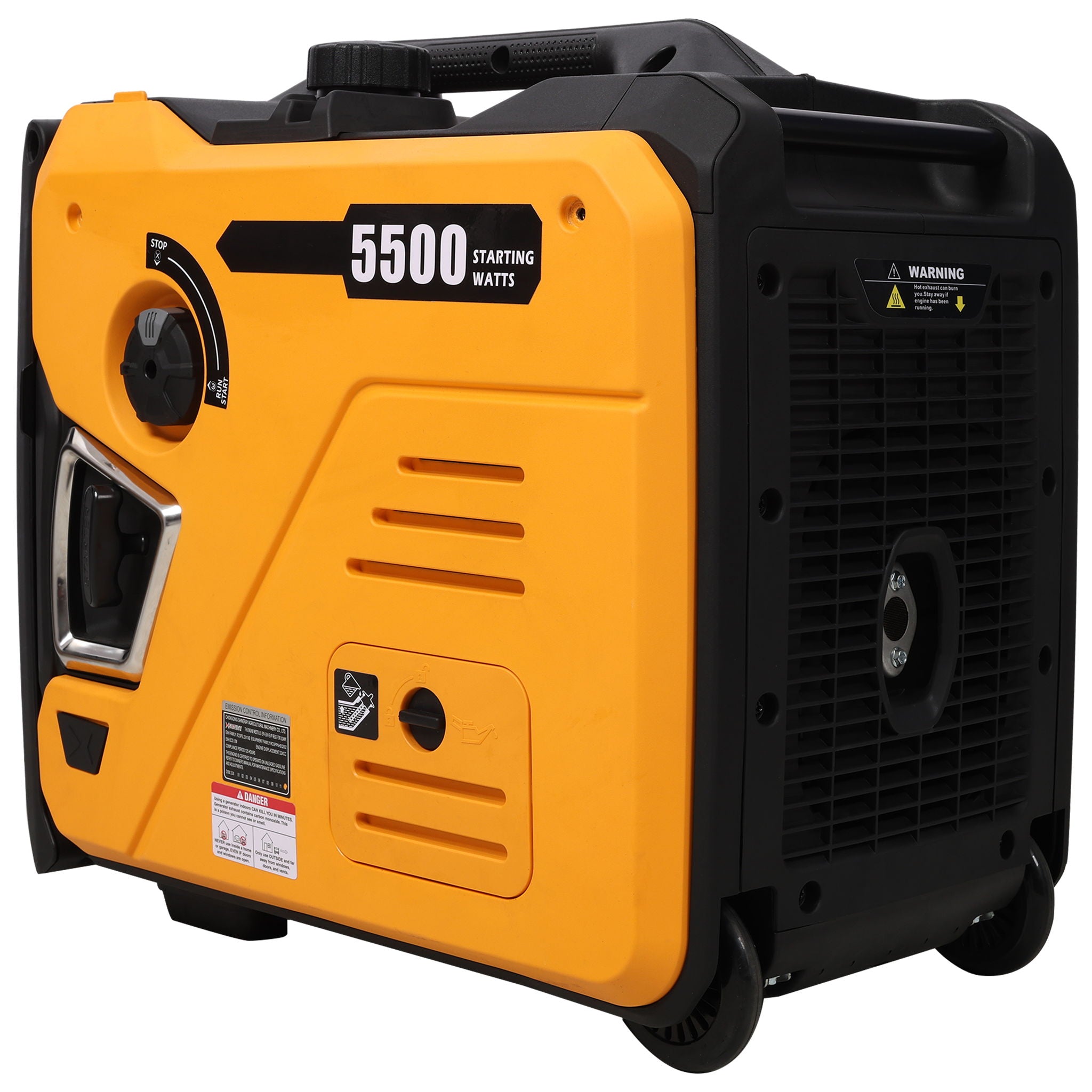 Super Quiet Inverter Generator 5.5Kw Portable Electric & Remote Start Aluminum, 224Cc 4 Stroke