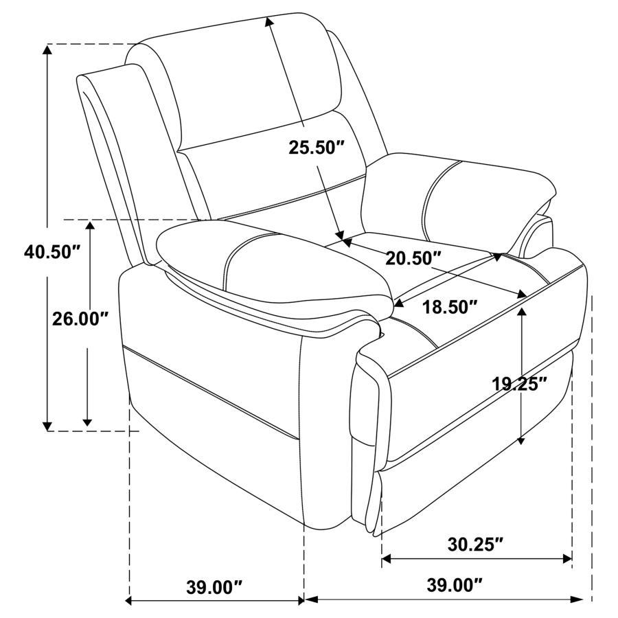 Ellington - Upholstered Padded Arm Sofa Set