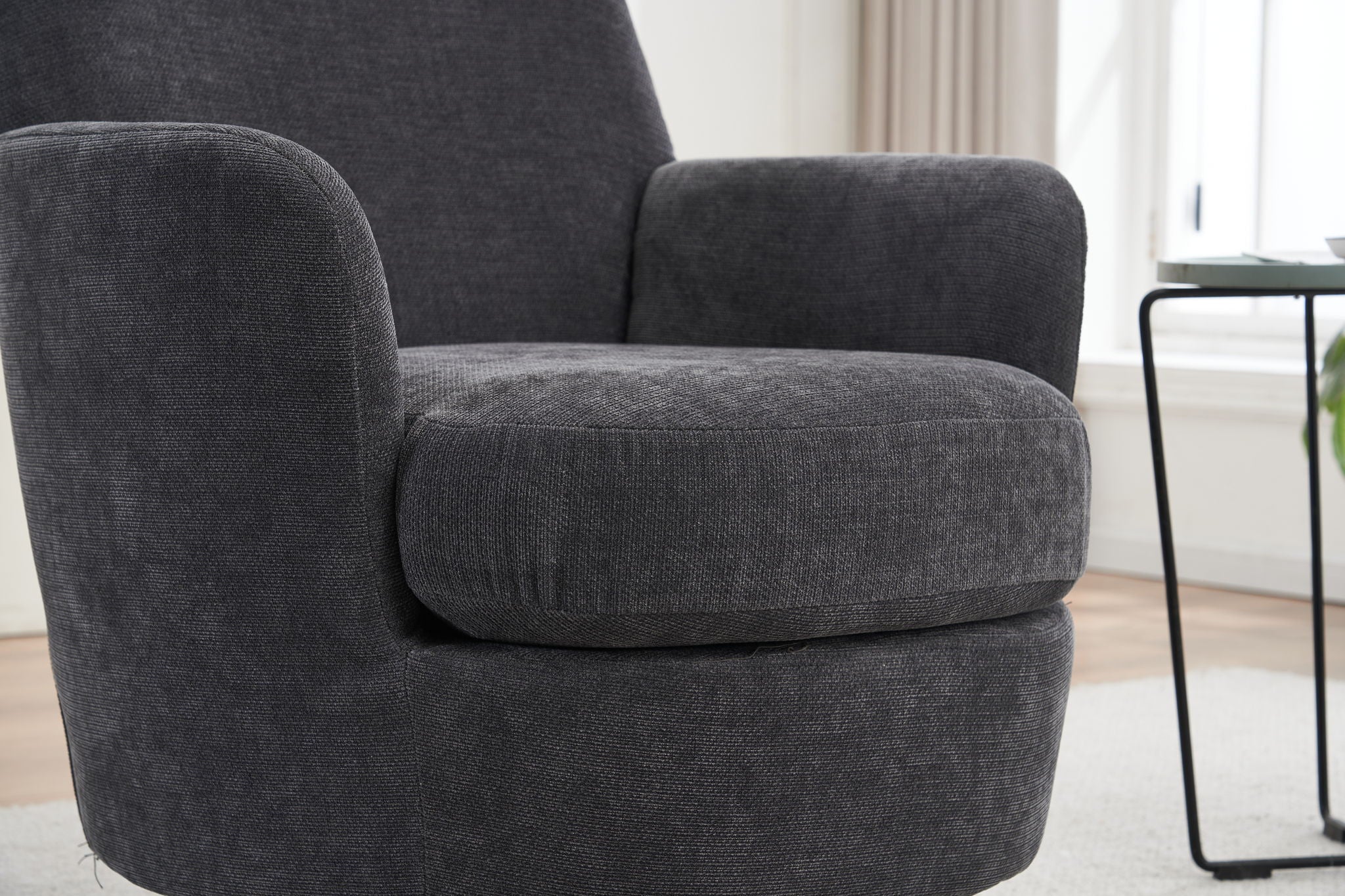 Swivel Accent Chairs Armchair With Stainless Steel Base