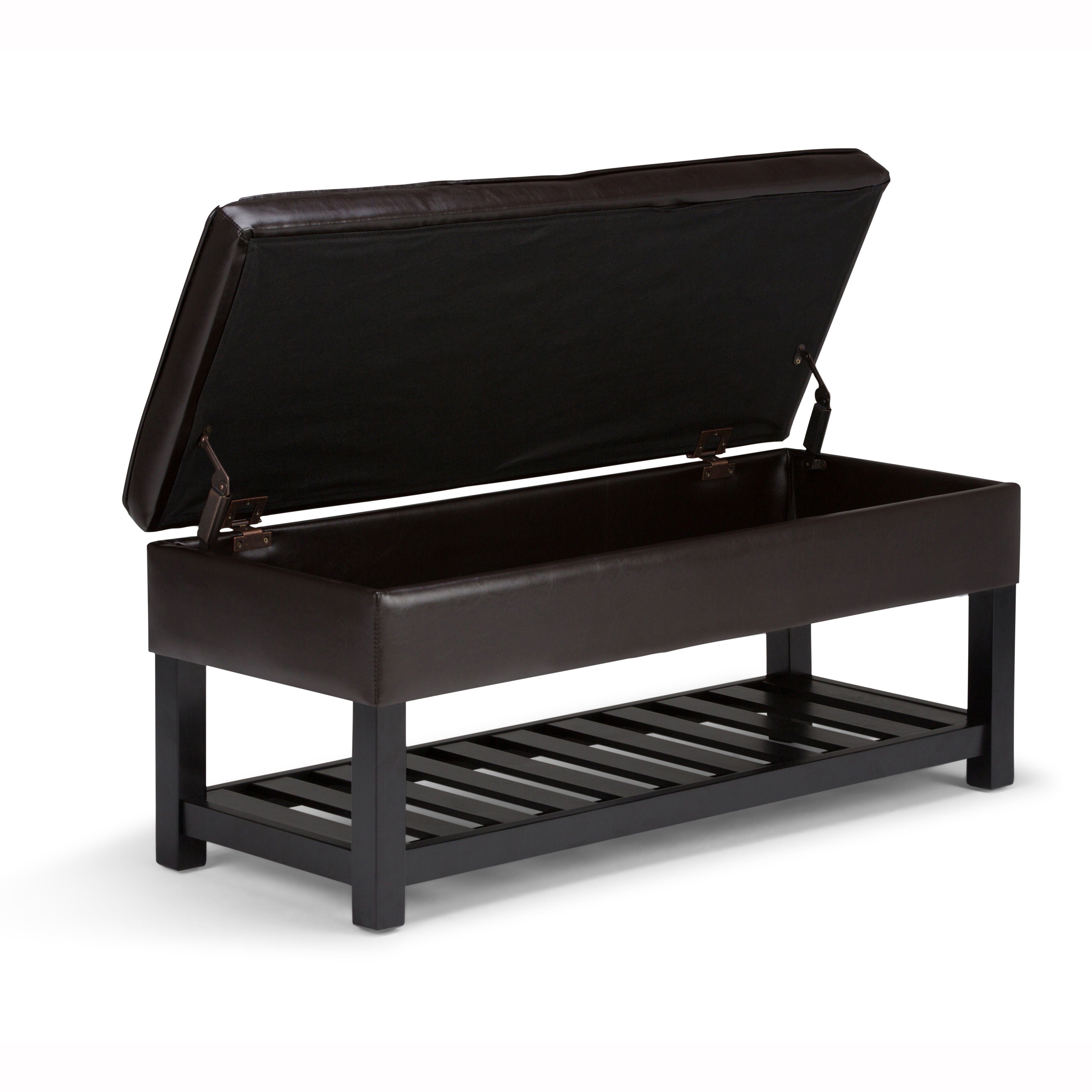 Cosmopolitan - Storage Ottoman Bench With Open Bottom - Tanners Brown - Best Buy Furniture