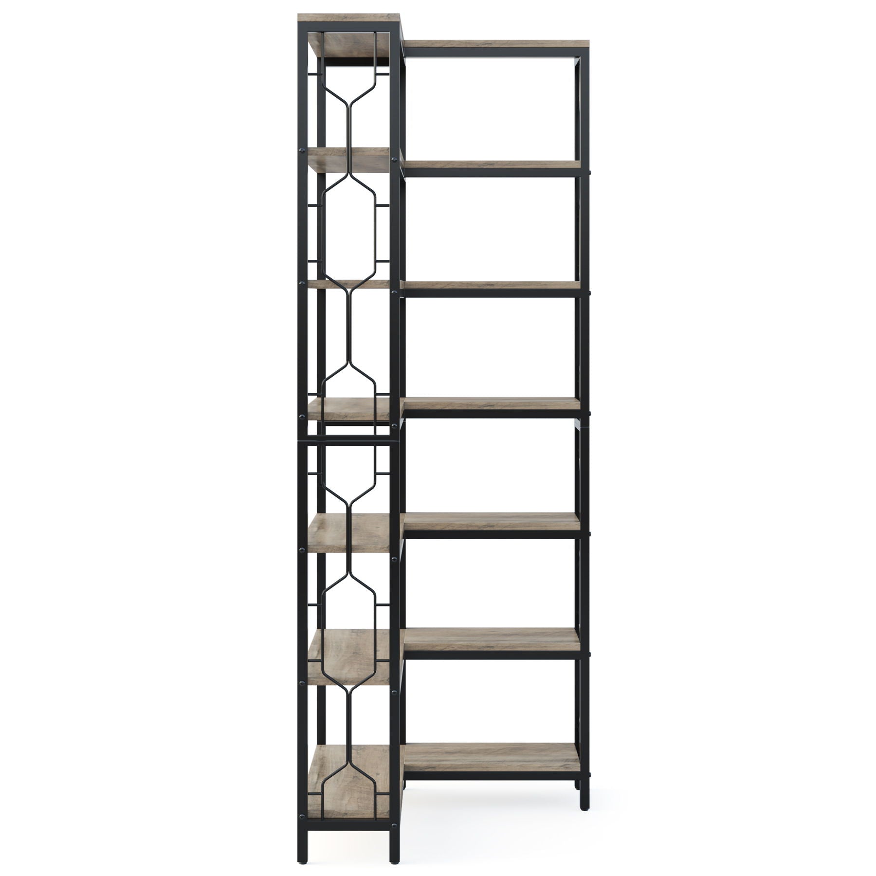 7 Tier Corner Bookshelf, Etagere Display Shelf