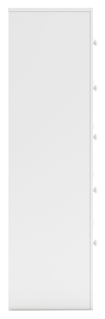 Mollviney - Five Drawer Chest - White - Best Buy Furniture