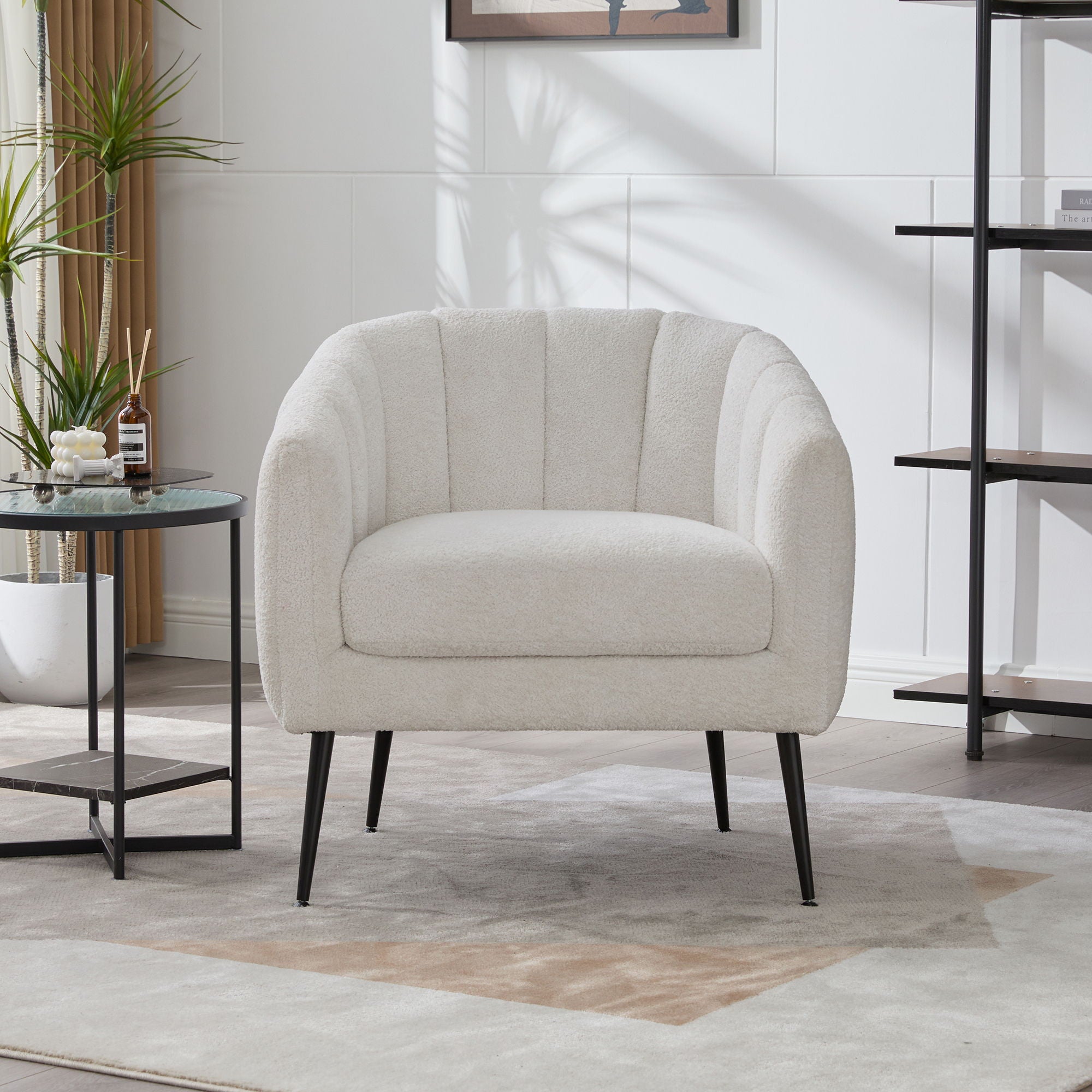 Vanity Barrel Accent Lounge Chair - Ivory