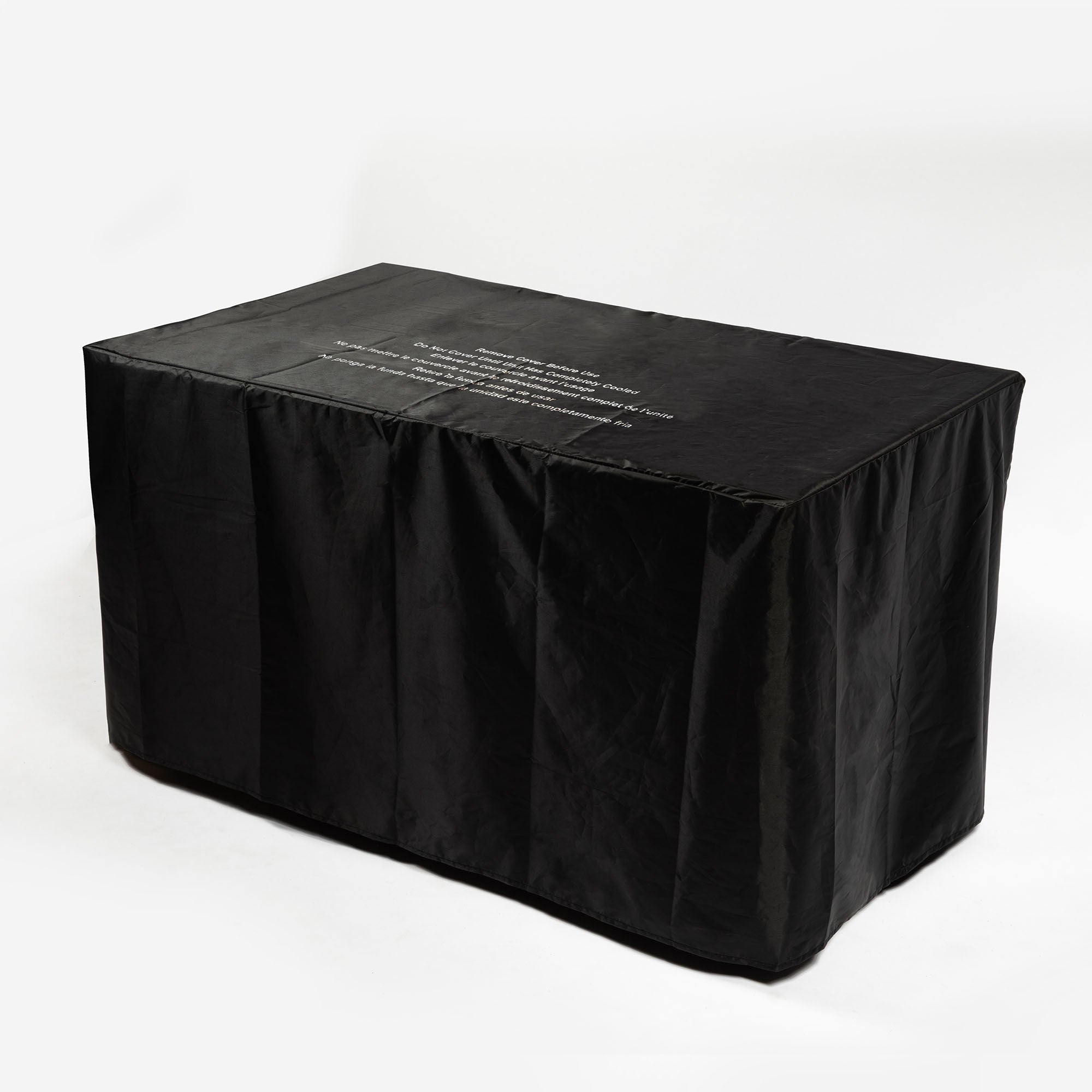42inch Rattan Fire Pit Table with Ceramic Tile Tabletop, Glass Wind Guard and Rain cover, Lid - Tuesday Morning - Fire Pits