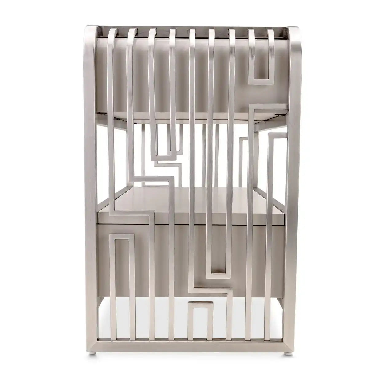Roxbury Park - Metal Nightstand - Stainless Steel