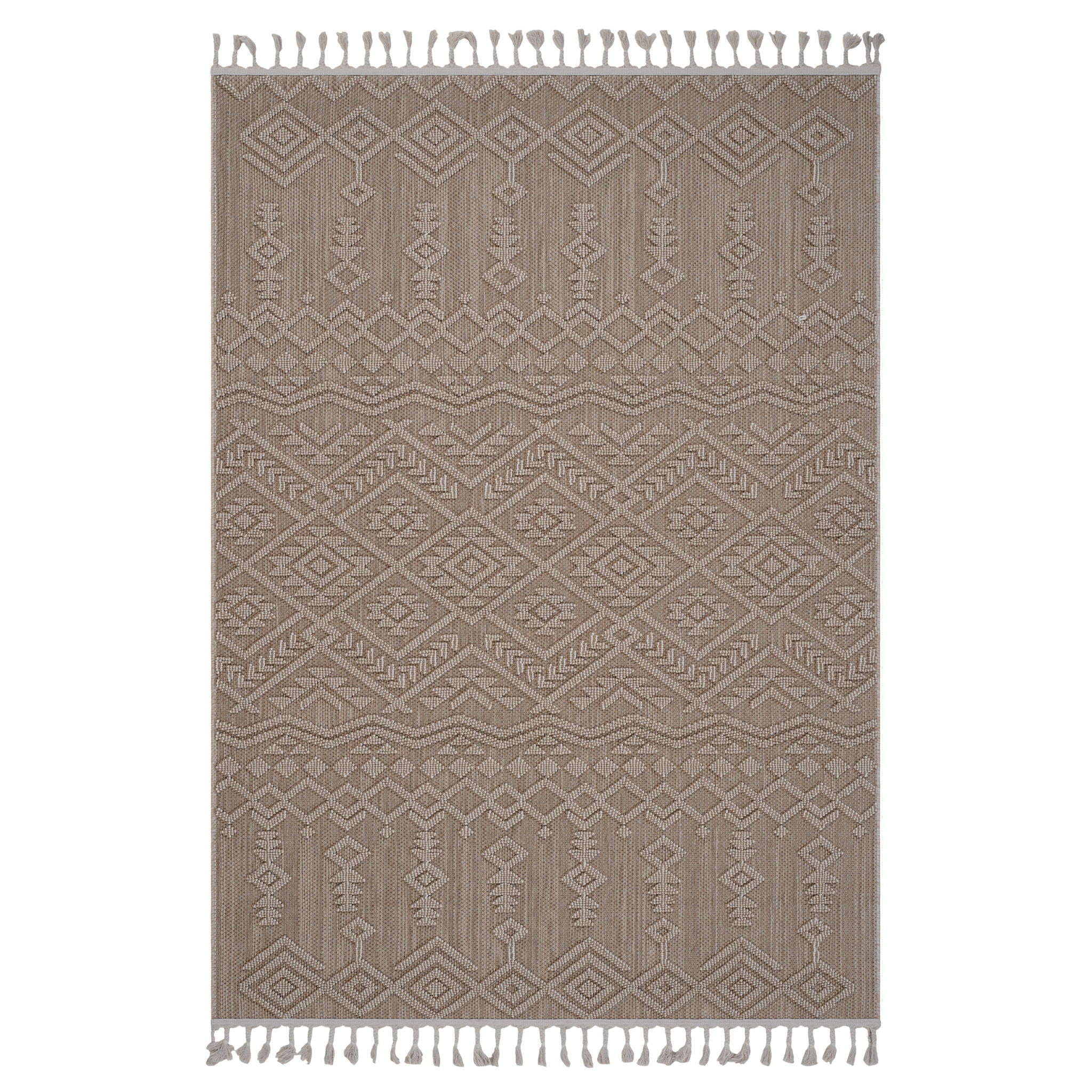Guros - 8' X 10' Traditional Indoor / Outdoor Area Rug - Natural