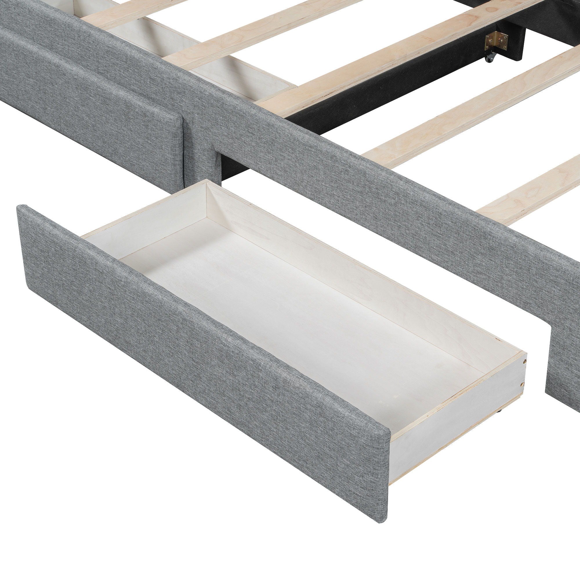 Extendable Daybed With LED Light And 2 Storage Drawers