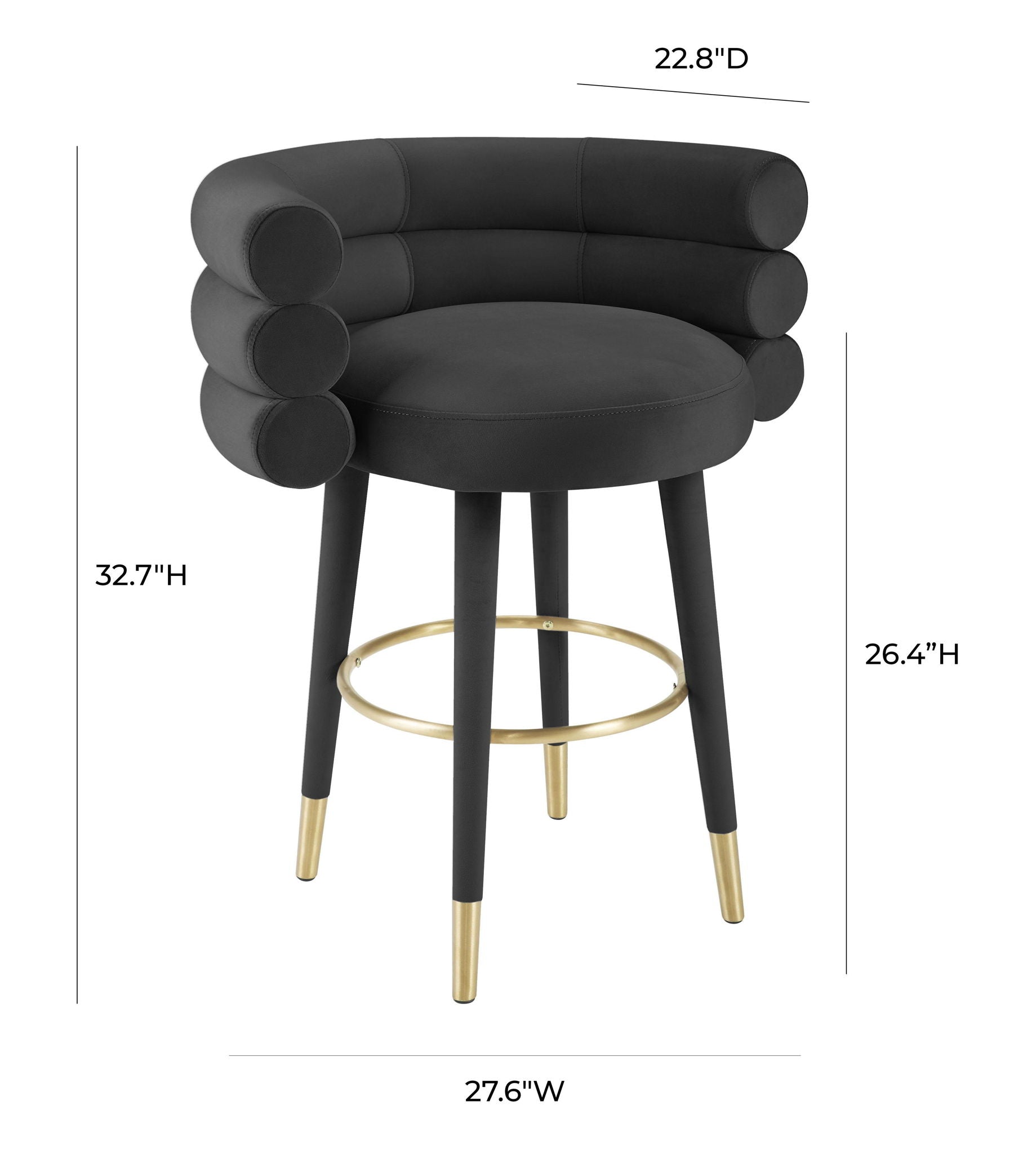 Betty - Velvet Counter Stool