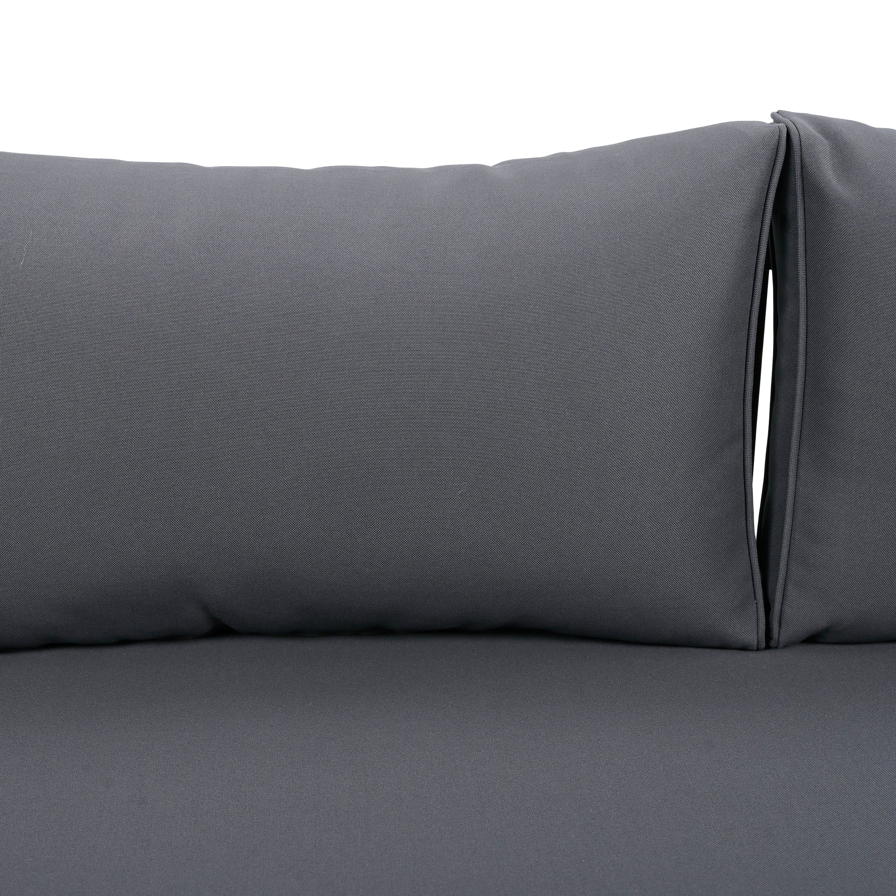 Claremont 3-seater day bed, dark grey