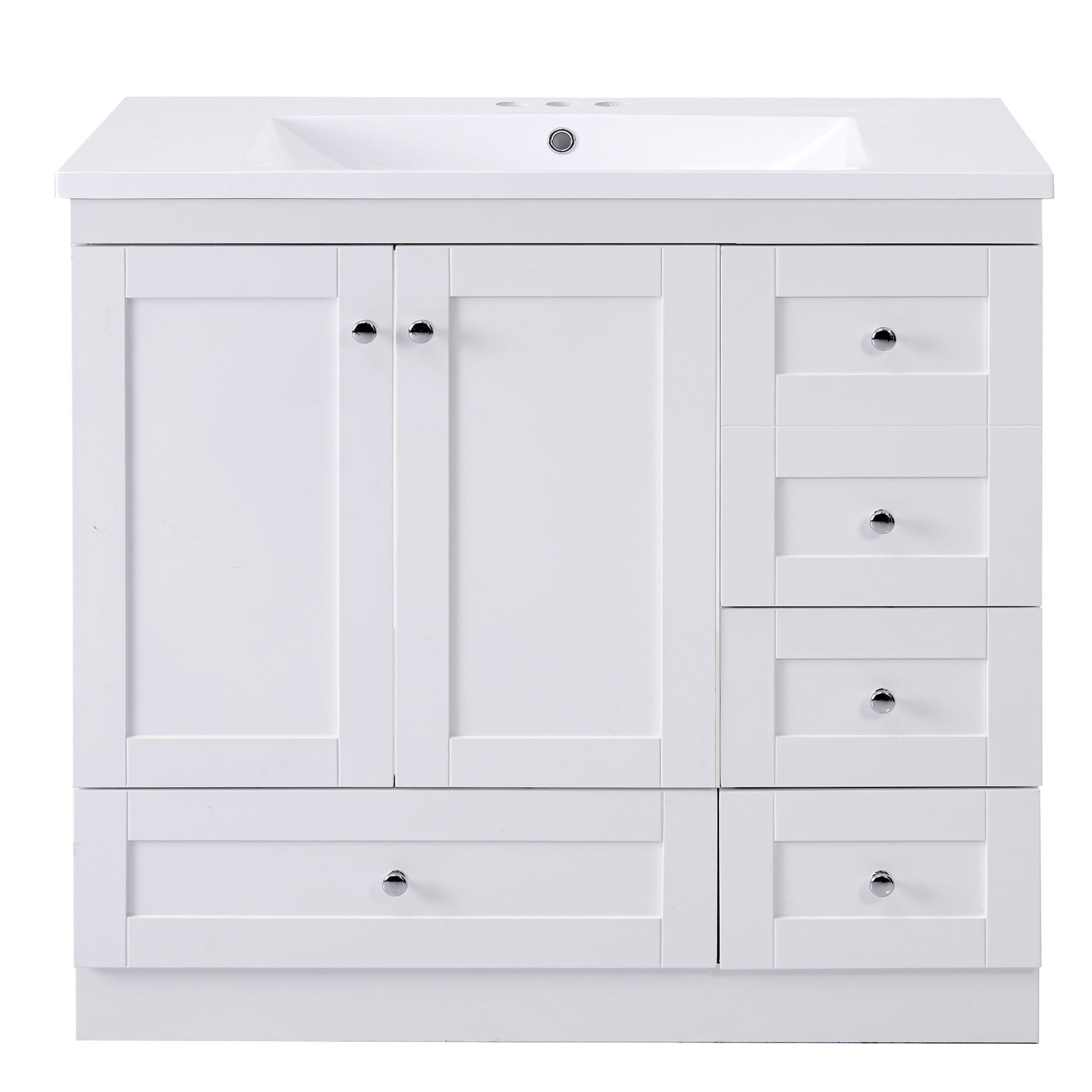 Shaker Free Standing Bathroom Vanity Cabinet With Sink, Soft Close Drawers, Soft Close Doors - Best Buy Furniture