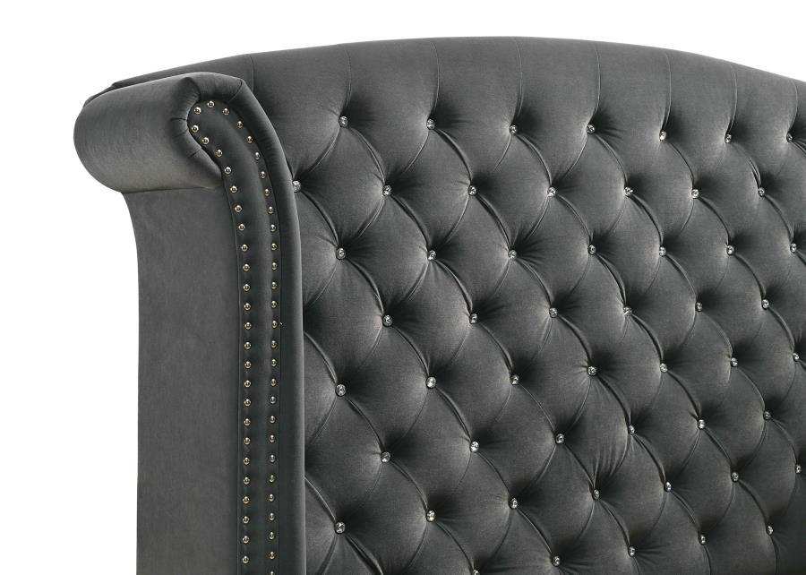 Melody - Upholstered Wingback Bed
