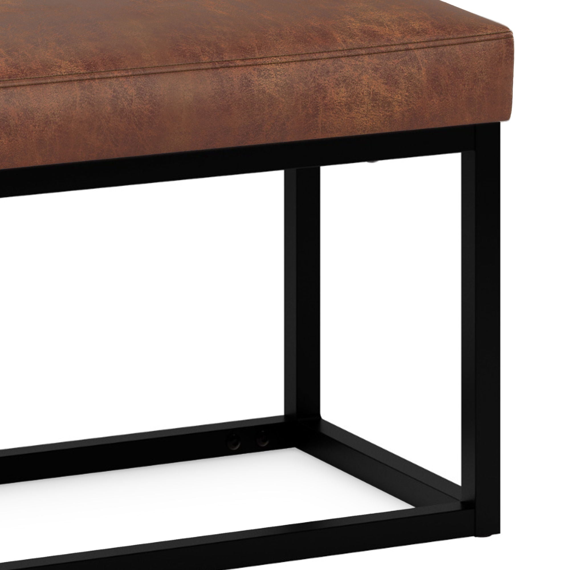 Reynolds - Small Bench - Distressed Saddle Brown - Best Buy Furniture