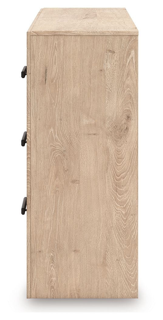 Sanginlane - Six Drawer Dresser - Tan