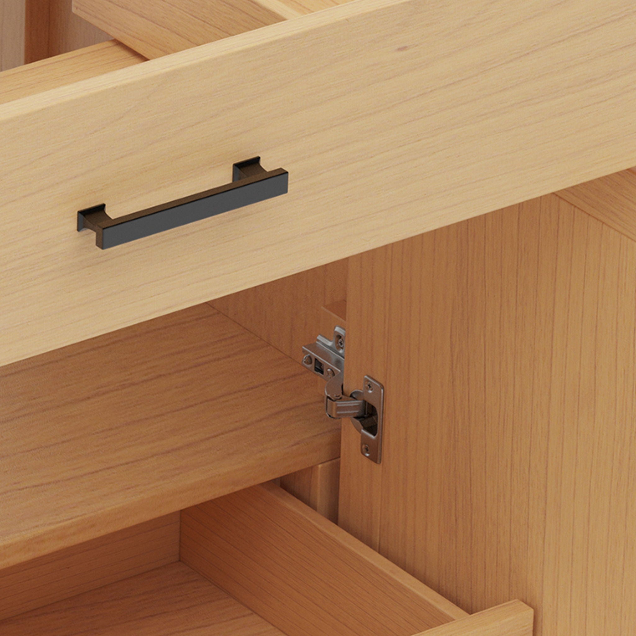 Bathroom Vanity With Ceramic Sink, Modern Free Standing Cabinet With Soft Close Drawers