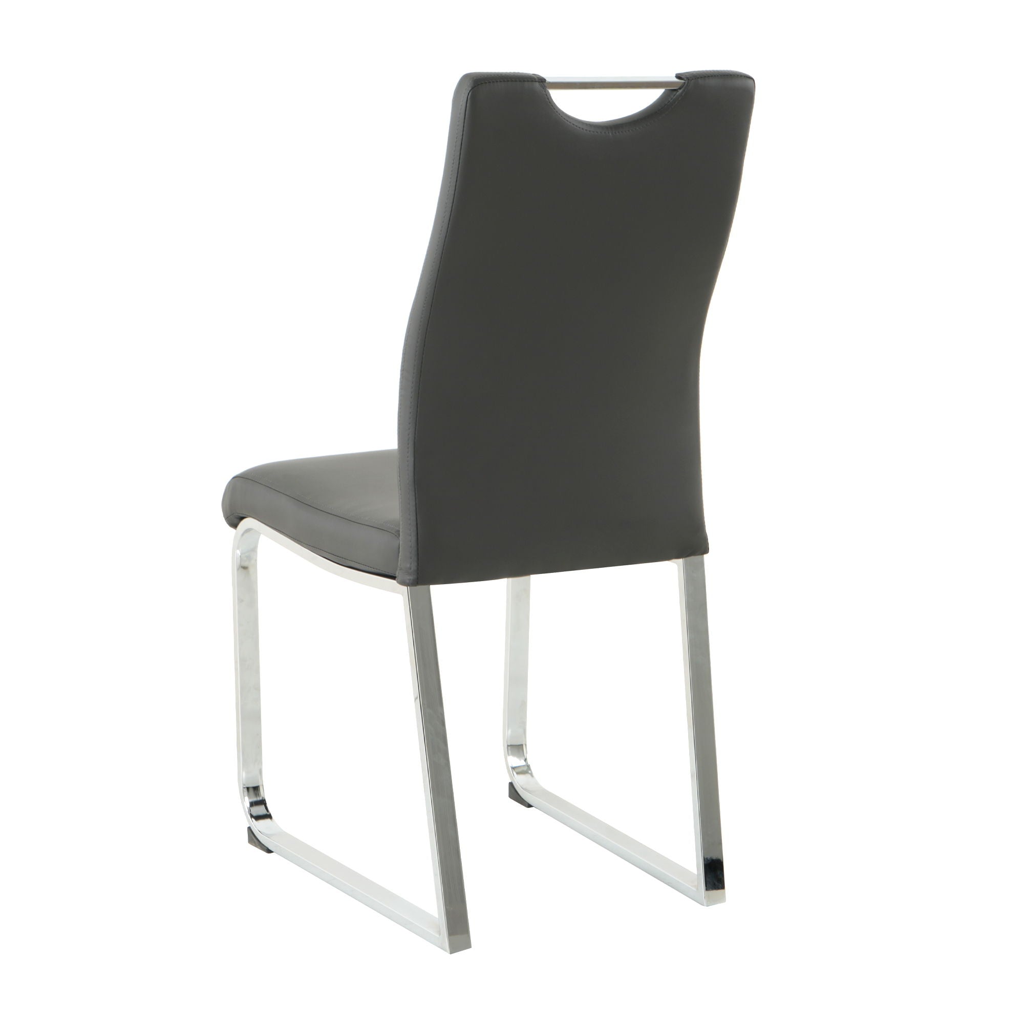 Modern Upholstered Dining Chair Electroplated Metal Legs (Set of 2)