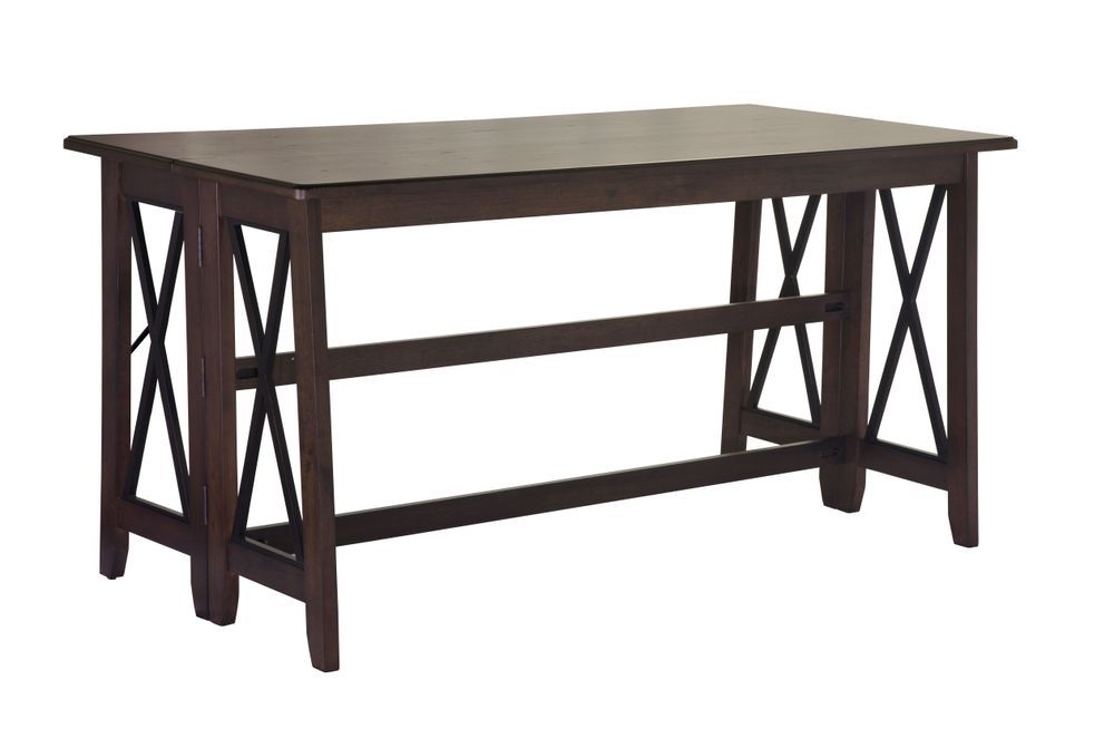 Drop Leaf Table With 4 Stools - Dark Brown - Best Buy Furniture