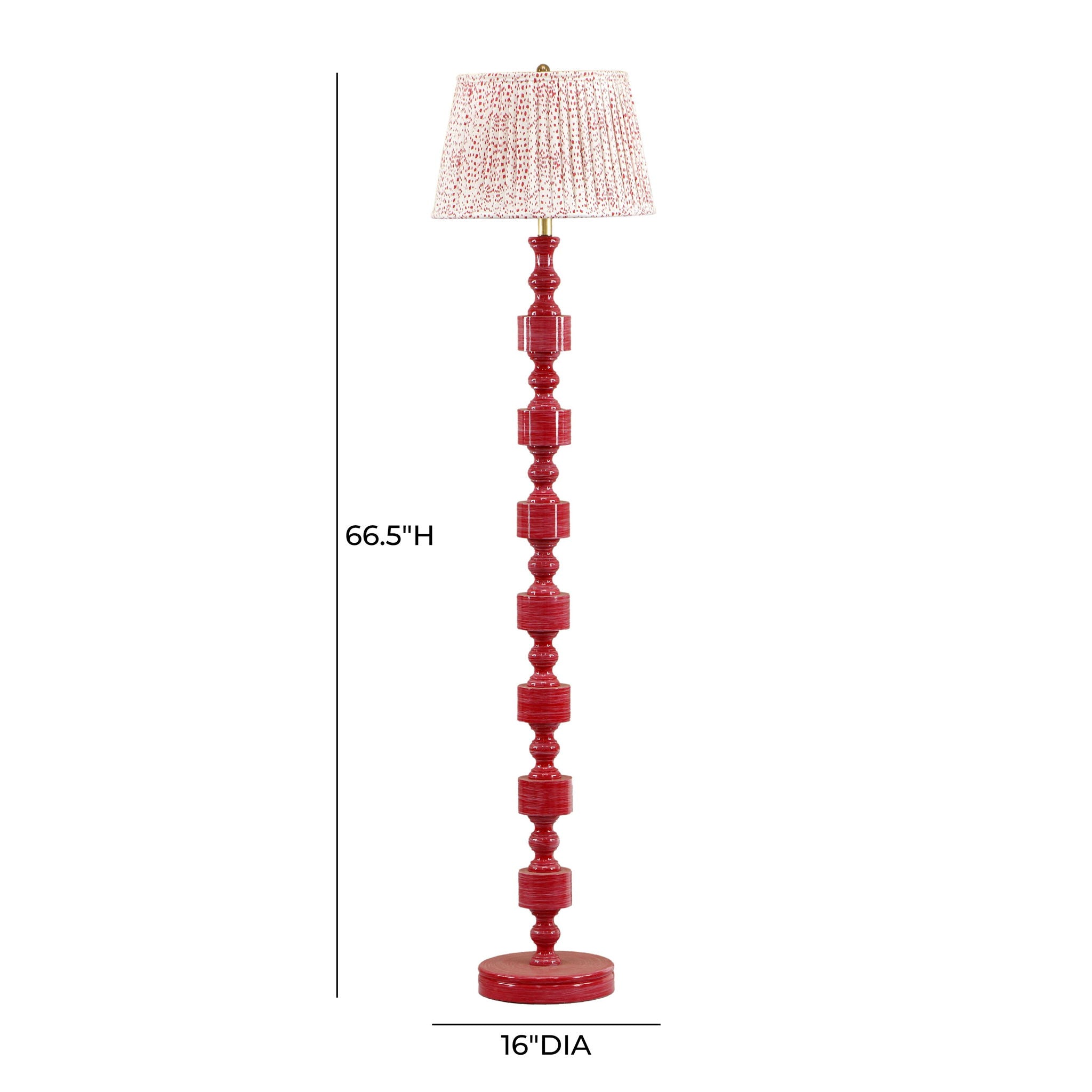 Peggy - Spotted Floor Lamp - Pink