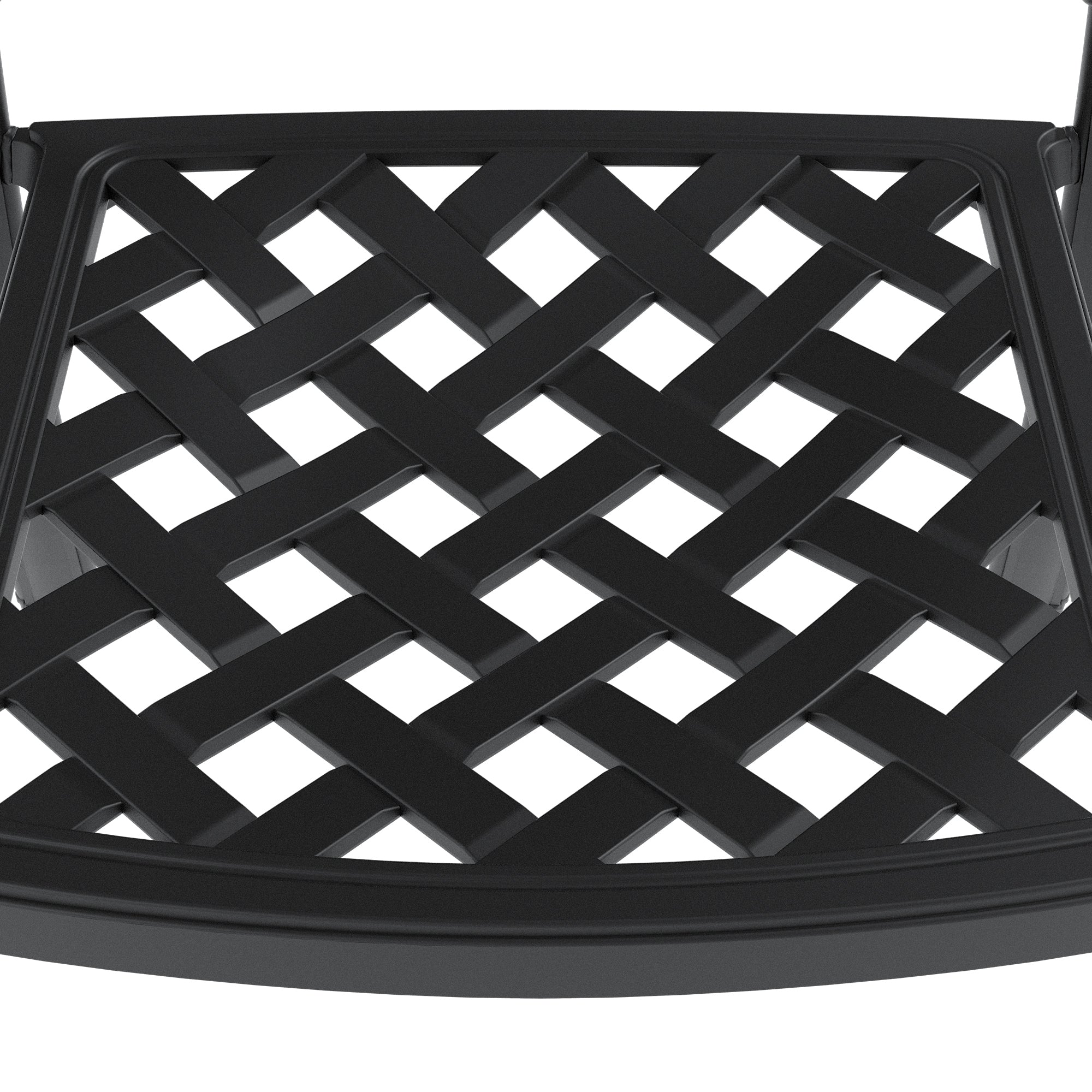 5-piece set of cast aluminum patio furniture with  cushions