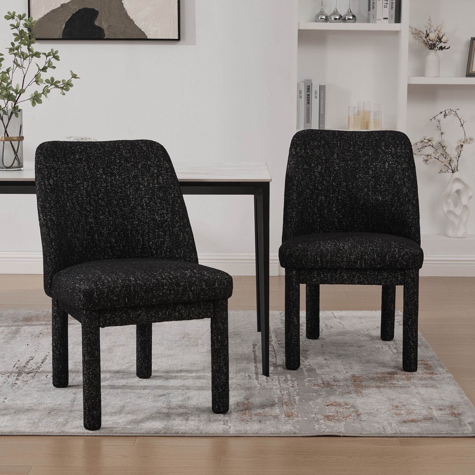 Wide Minimalist Dining Chair (Set of 2)