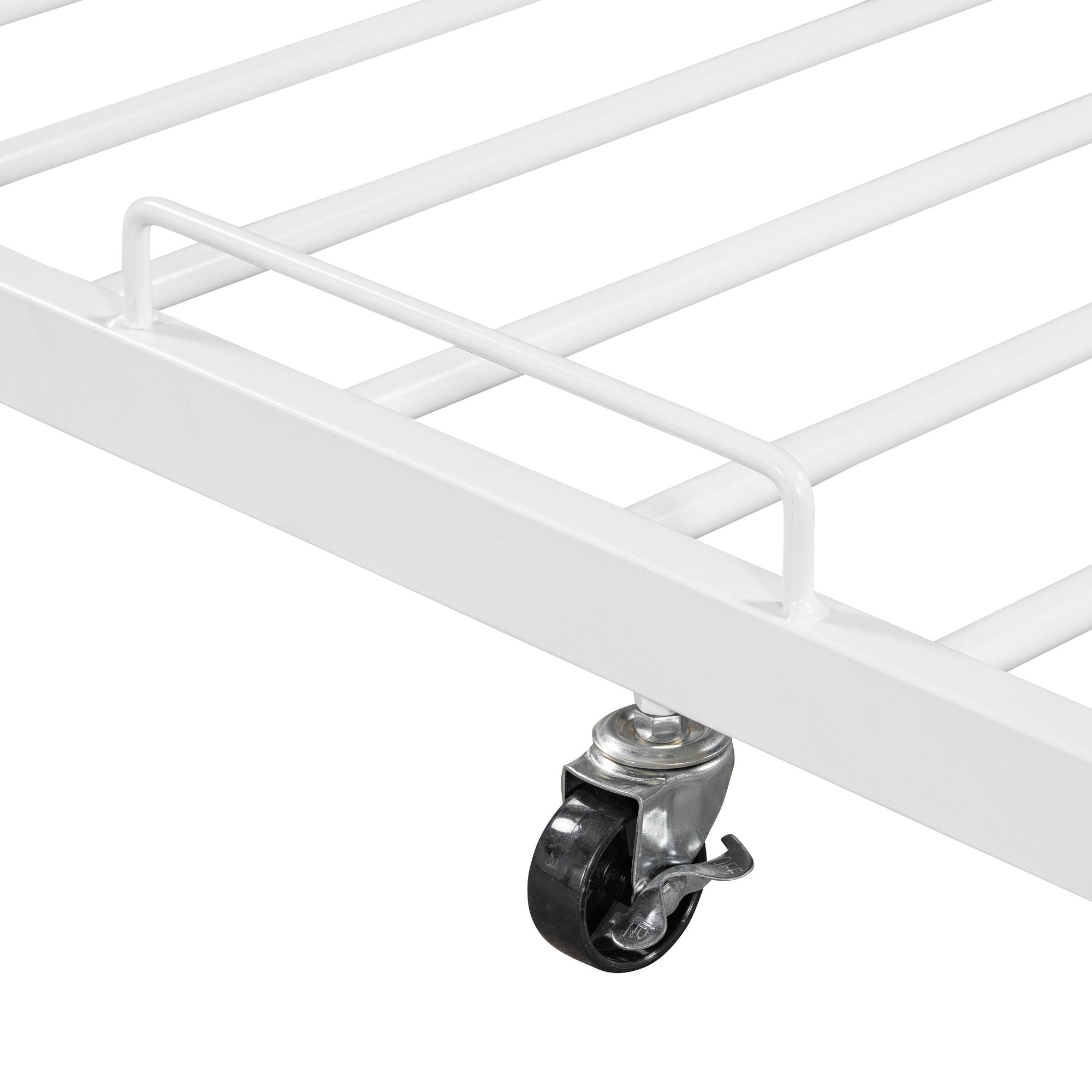 Platform Bed Frame With Trundle, USB Ports And Slat Support, No Box Spring Needed