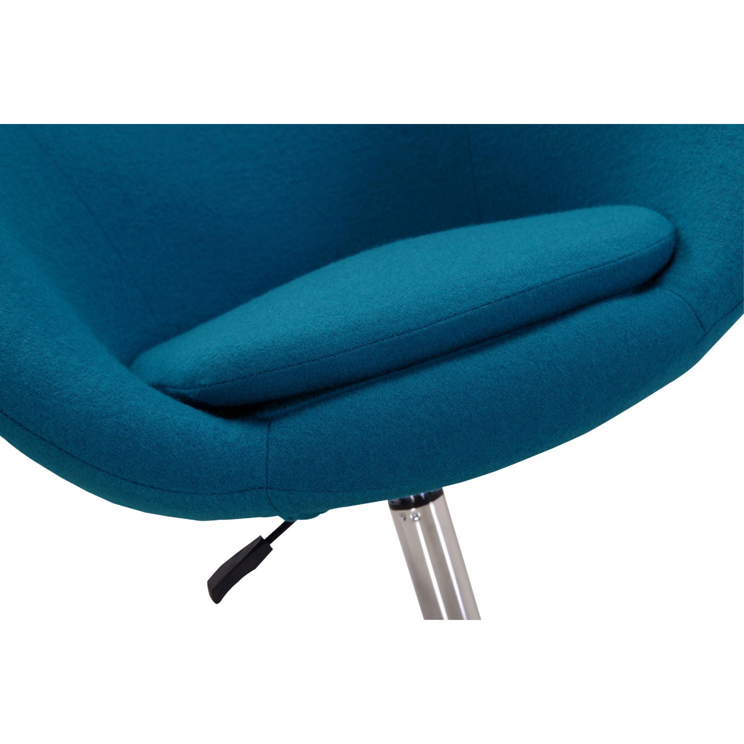 Modern Upholstered Swivel Lounge Chair With Base And Adjustable Height - Blue