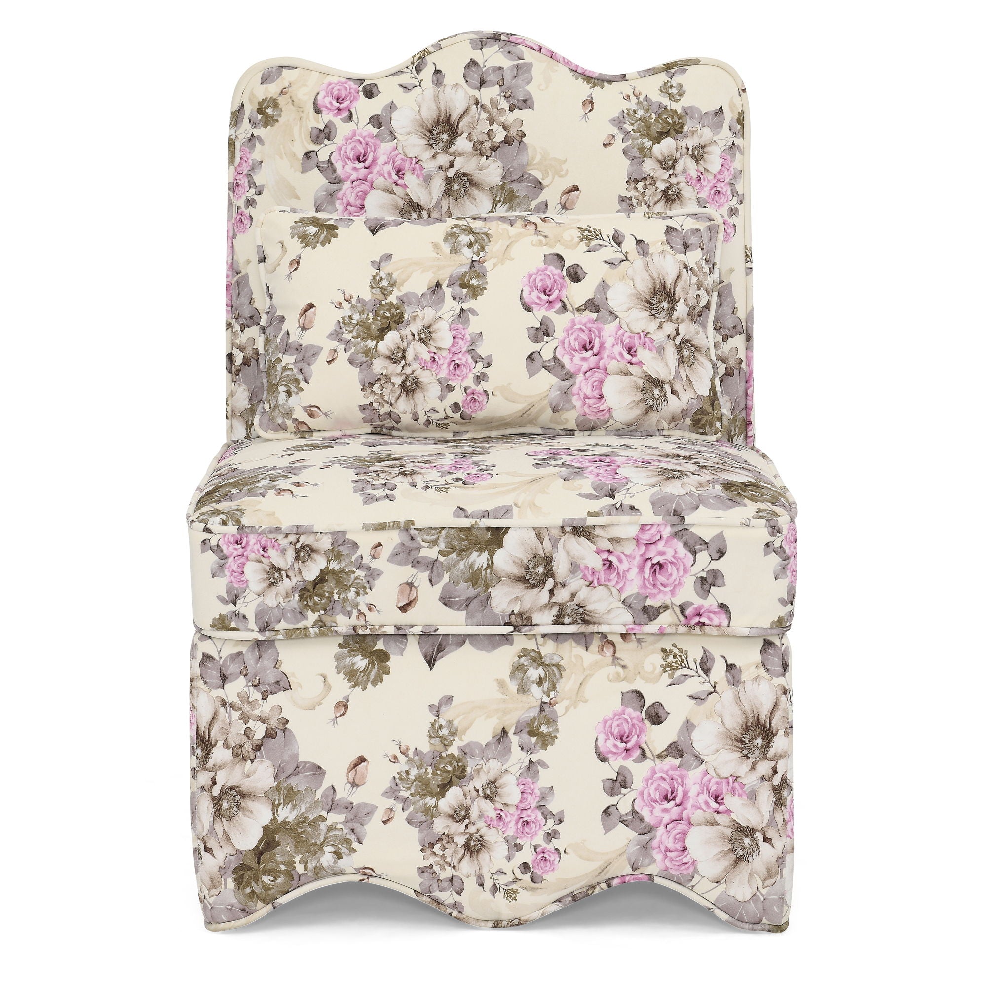 Stylish Flannel Dining Chair With Soft Cushion And Backrest