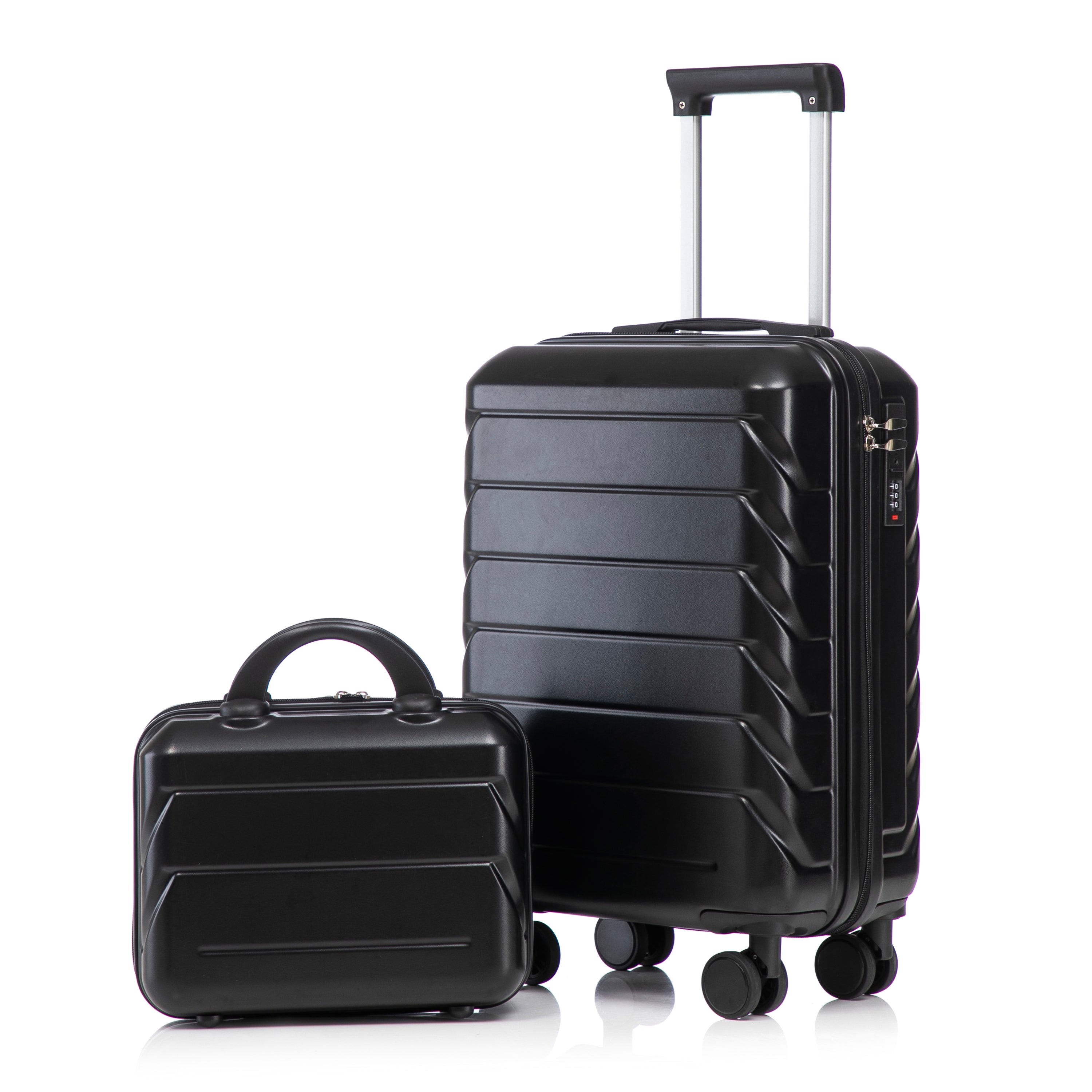 14'/20' 2-Piece ABS Spinner Wheel Luggage Set with Combination Lock