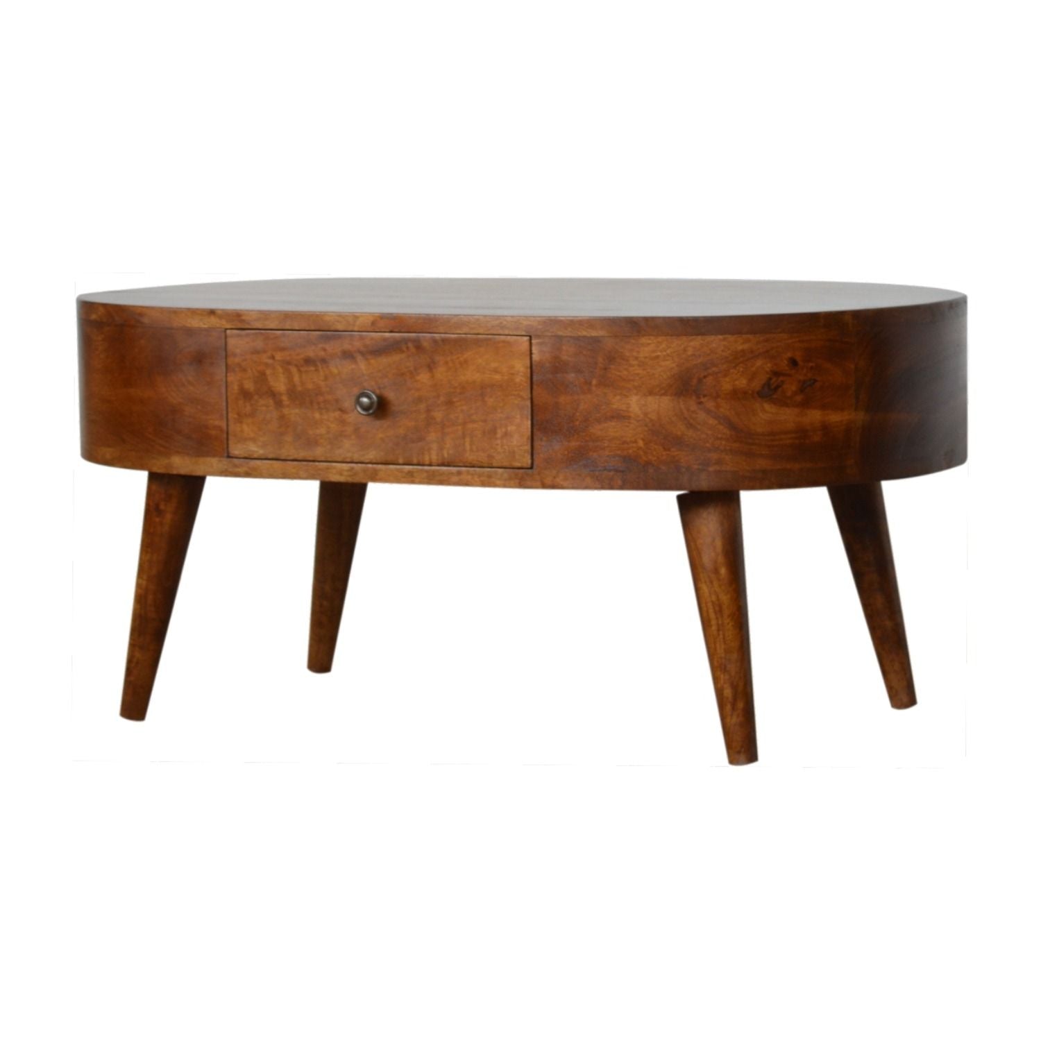 Rounded Wood Table - Best Buy Furniture