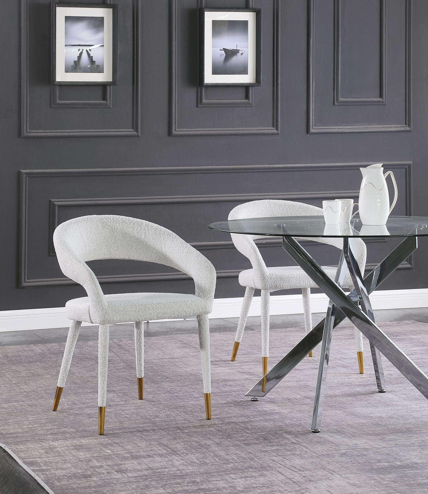 Destiny - Fabric Dining Chair - Cream