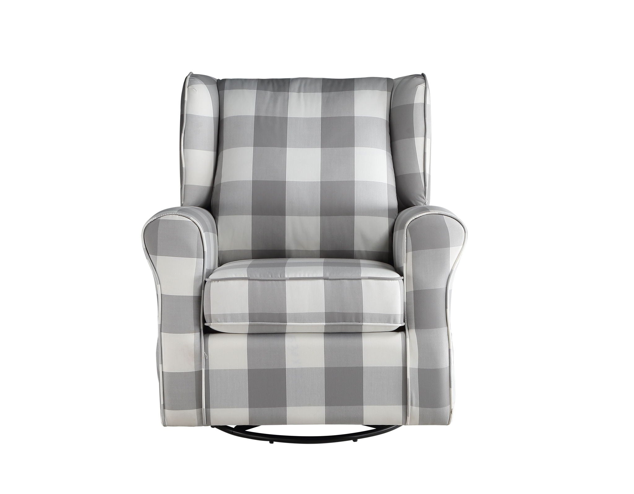 Patli - Glider Chair With Swivel - Gray / White - Best Buy Furniture