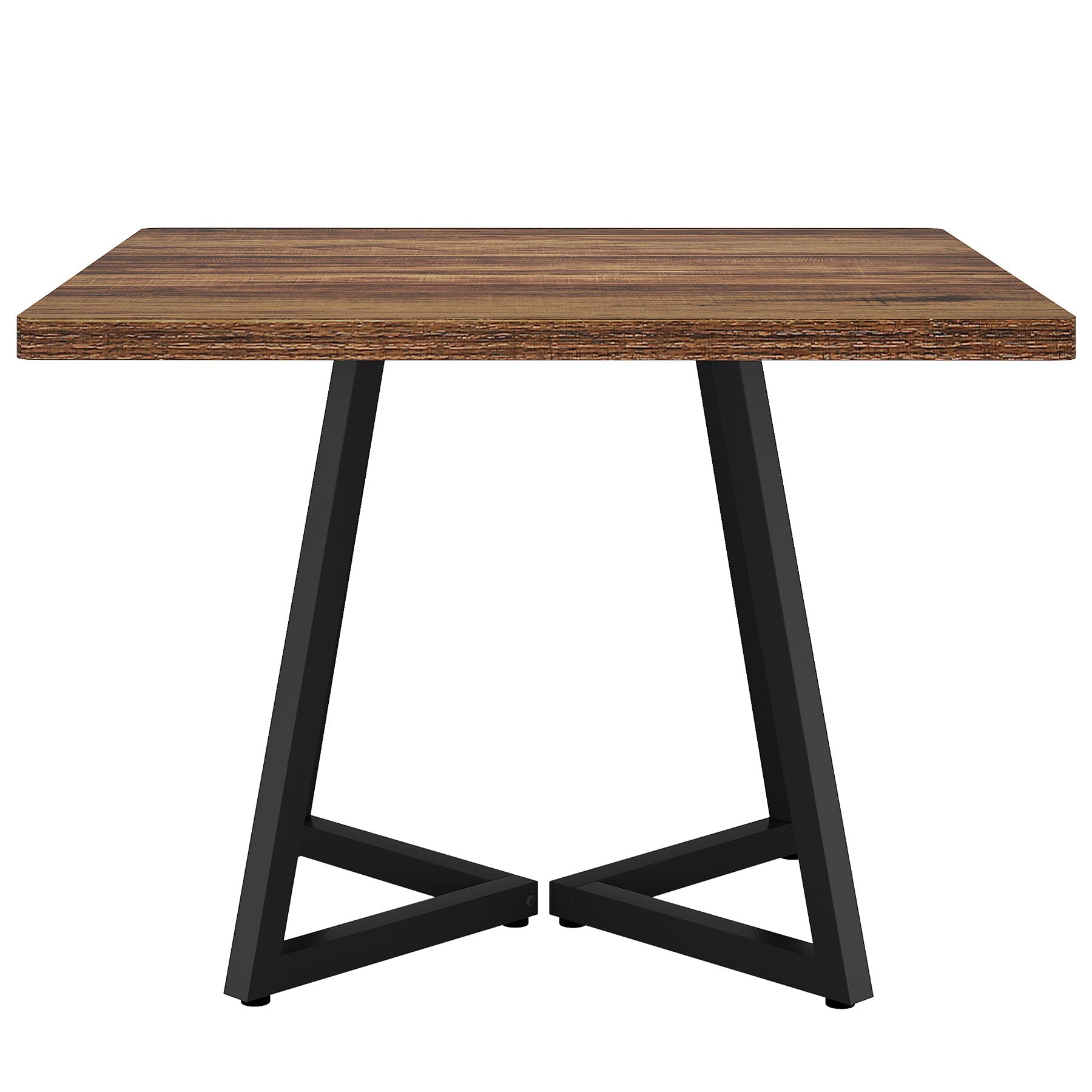 Square Dining Compact Kitchen Table - Brown / Black
