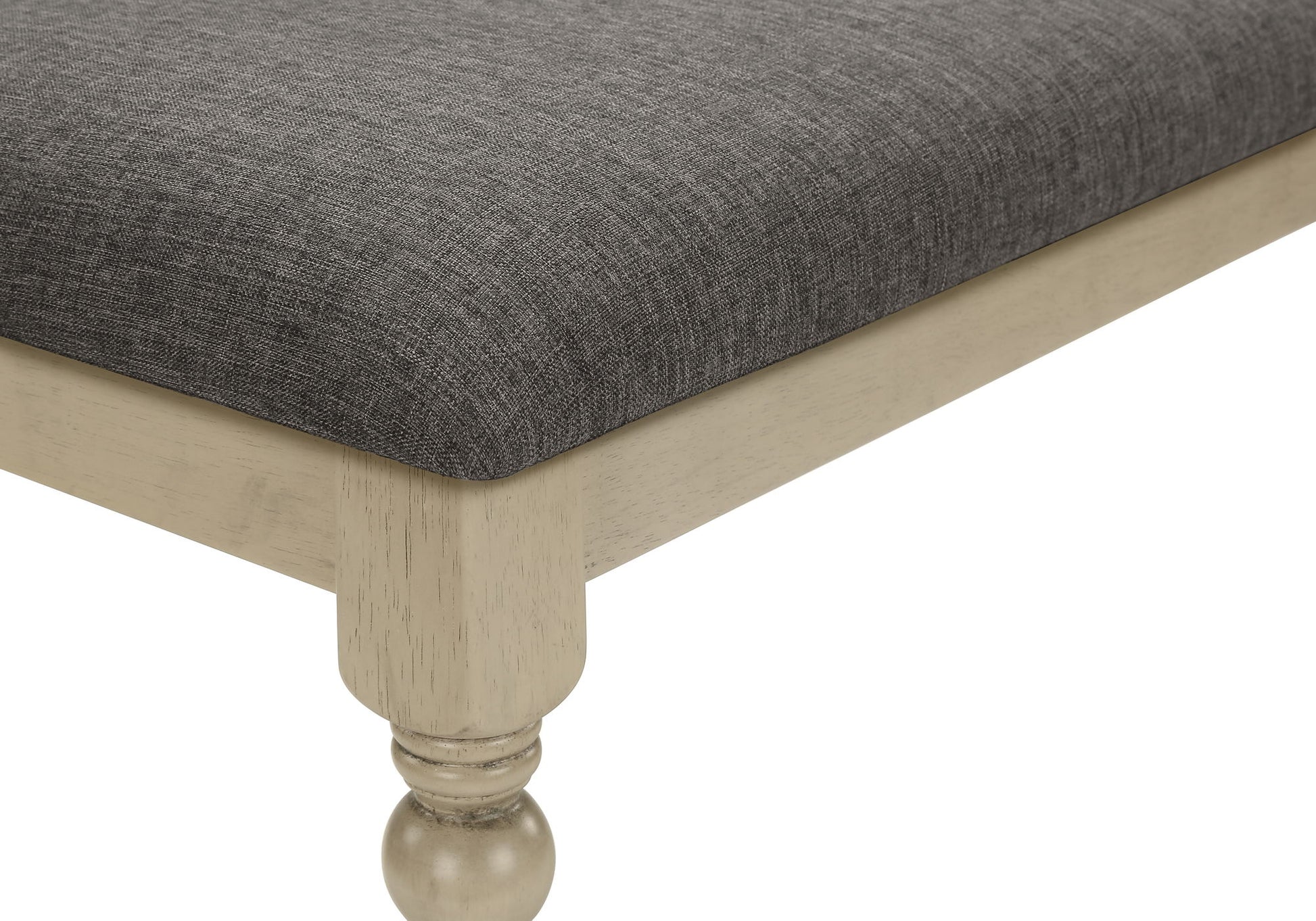 Bench, Rectangular, Upholstered, Transitional - Gray - Best Buy Furniture
