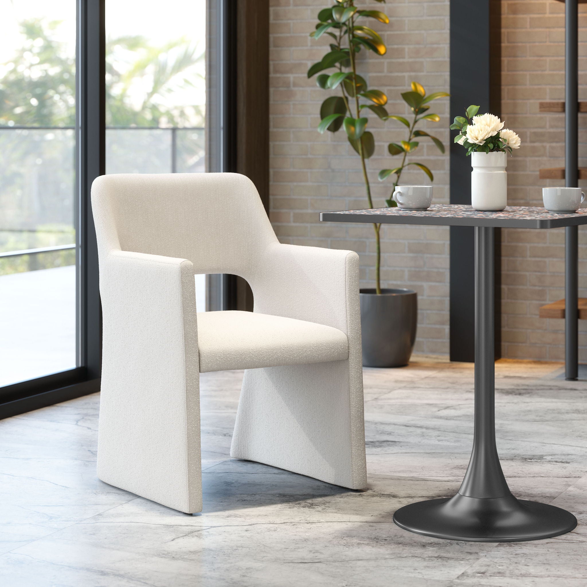 Minet - Dining Chair - Linen White