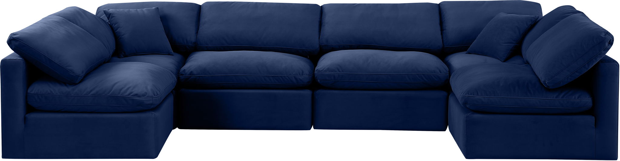 Indulge - Velvet 6 Piece Modular U-Shaped Sectional