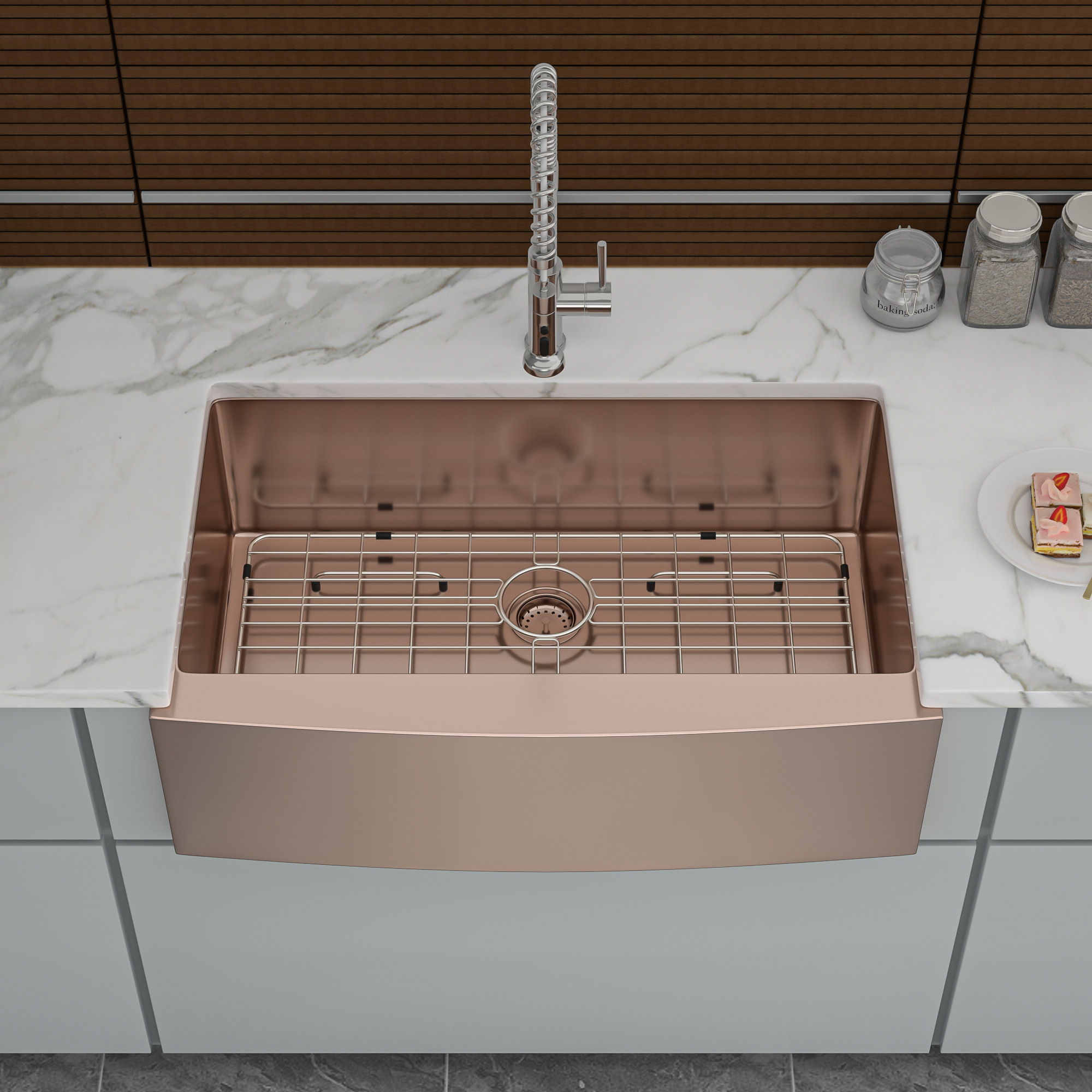 Farmhouse Kitchen Sink, Stainless Steel, Apron Front