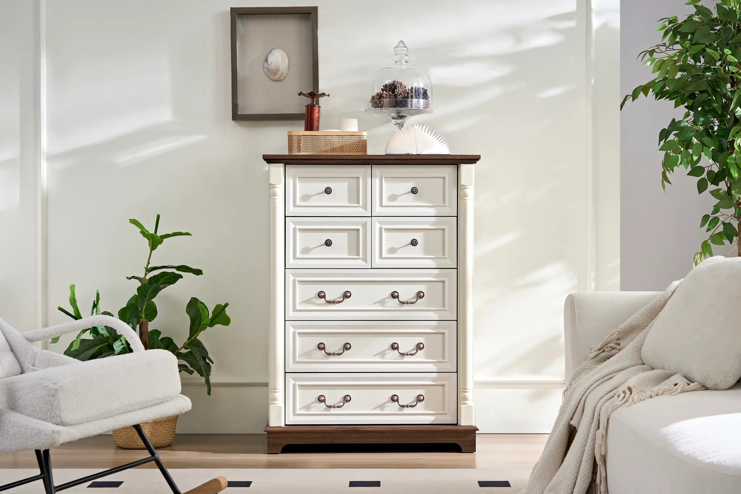 Willow Farmhouse Rustic 7 Drawer Chest