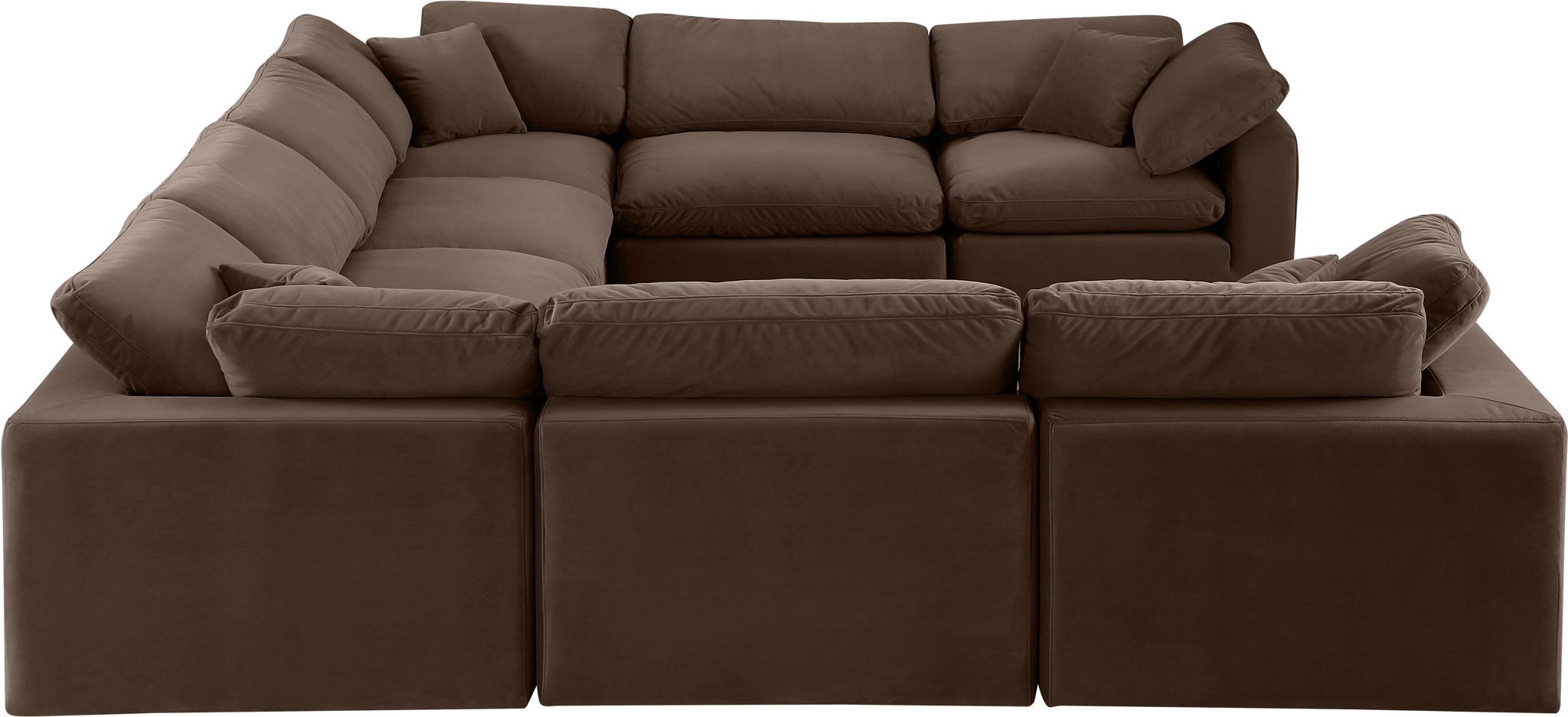 Comfy - 8 Piece Velvet Modular Sectional - Best Buy Furniture