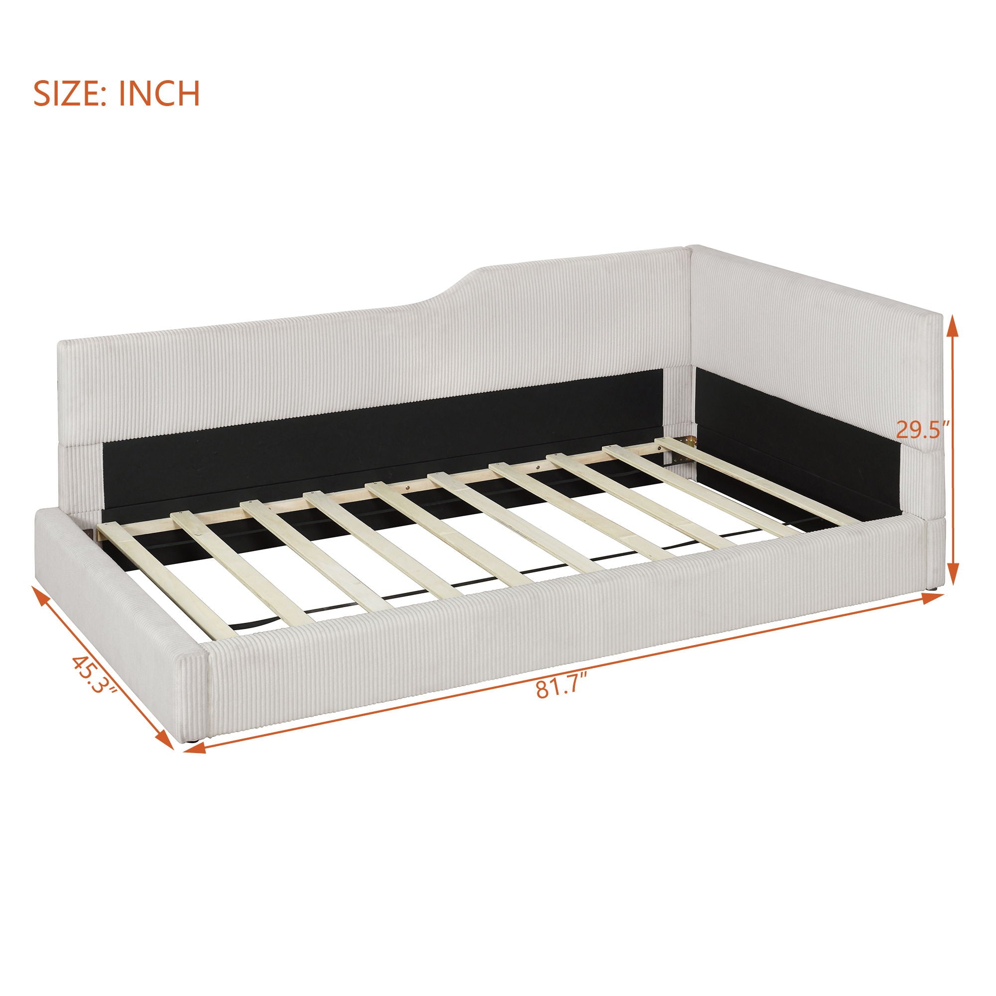 L Shaped Upholstered Daybed
