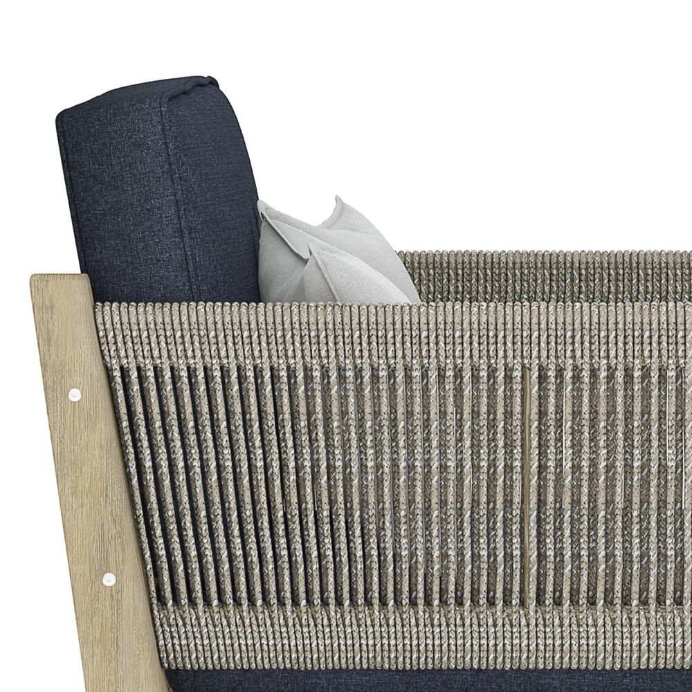 Cayman - Outdoor Conversation Chair - Slate Gray - Best Buy Furniture