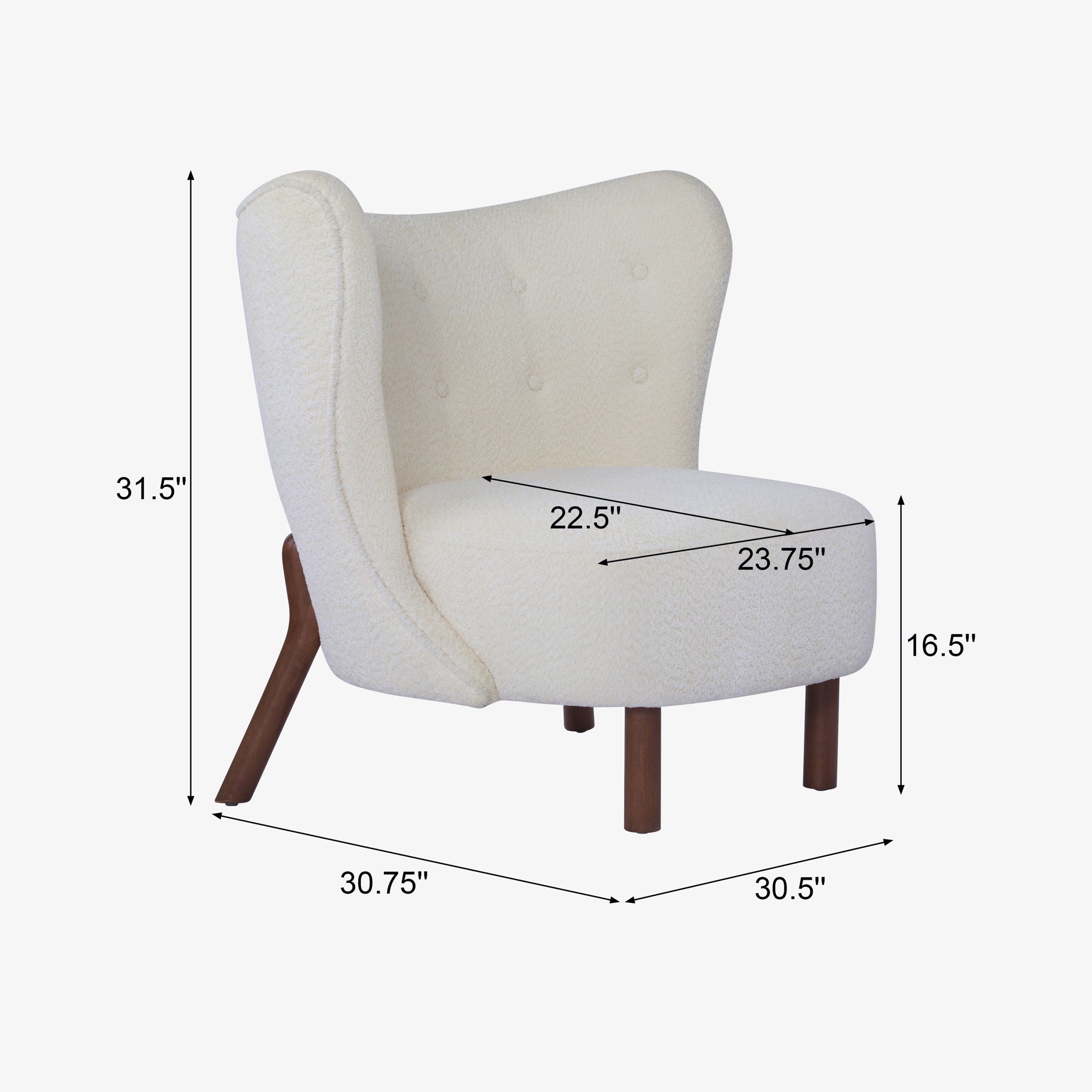 Bella - Modern Upholstered Armless Accent Chair