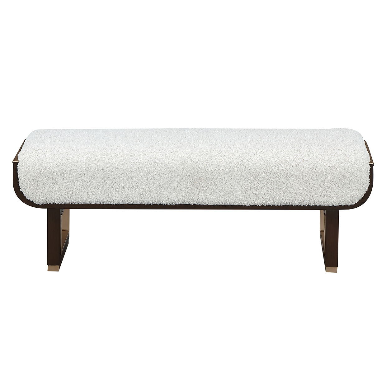 West Kensington - Accent Bench - Cream Puff / Medium Espresso