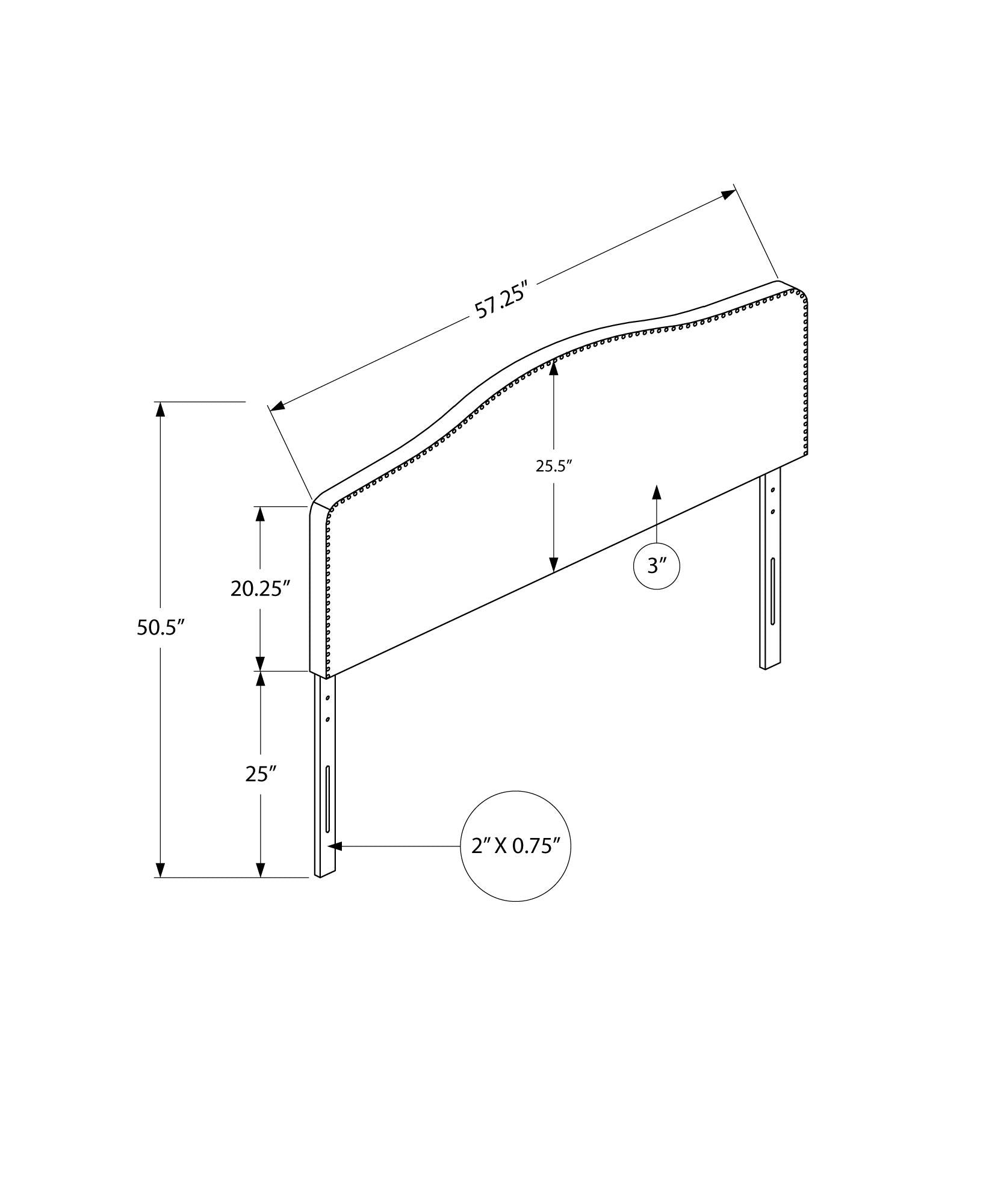 Full Size, Bed Headboard Only, Upholstered, Transitional - Beige