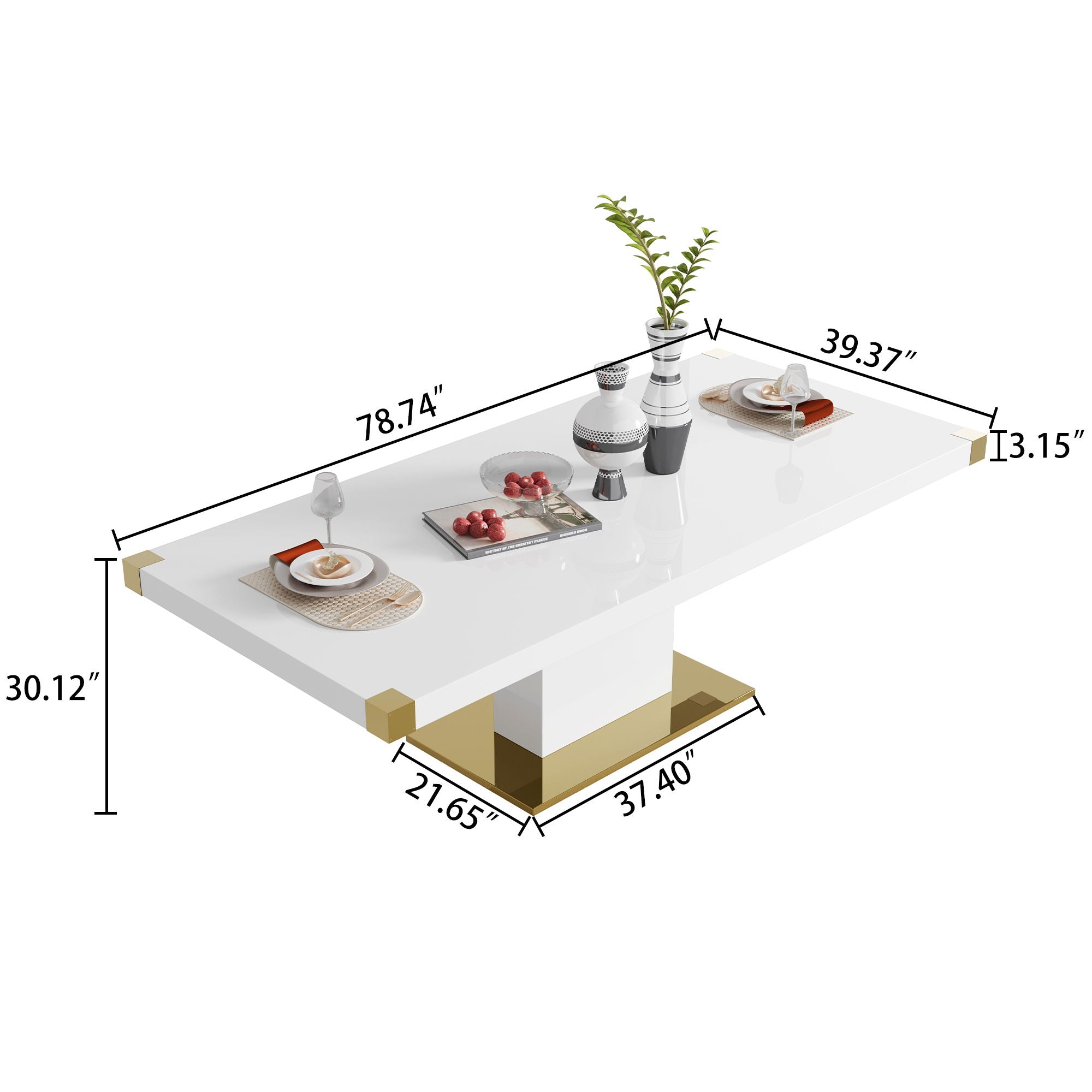 Top Dining Table With Finish Corner